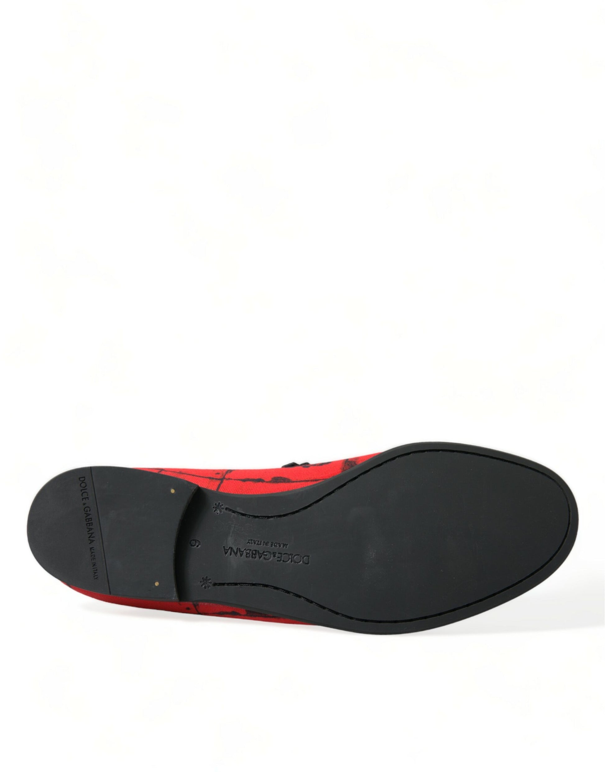 Dolce & Gabbana Red Slip On Loafers for Men additional view
