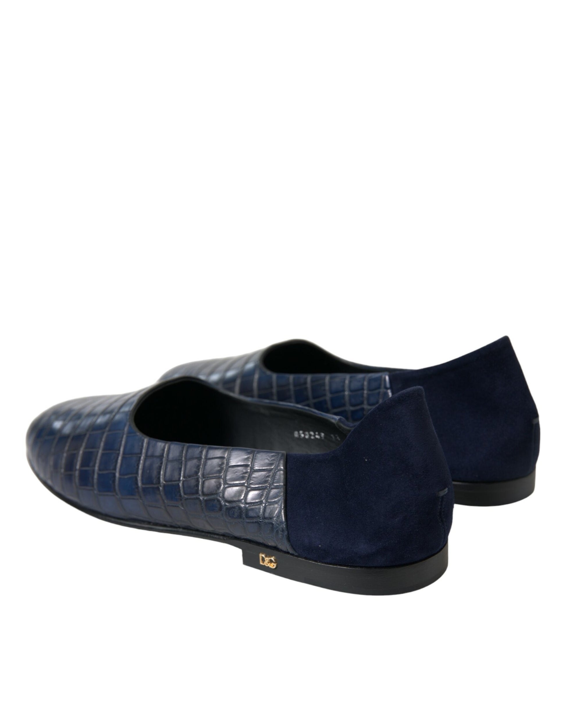 Dolce & Gabbana Blue Slip On Loafers for Men side view