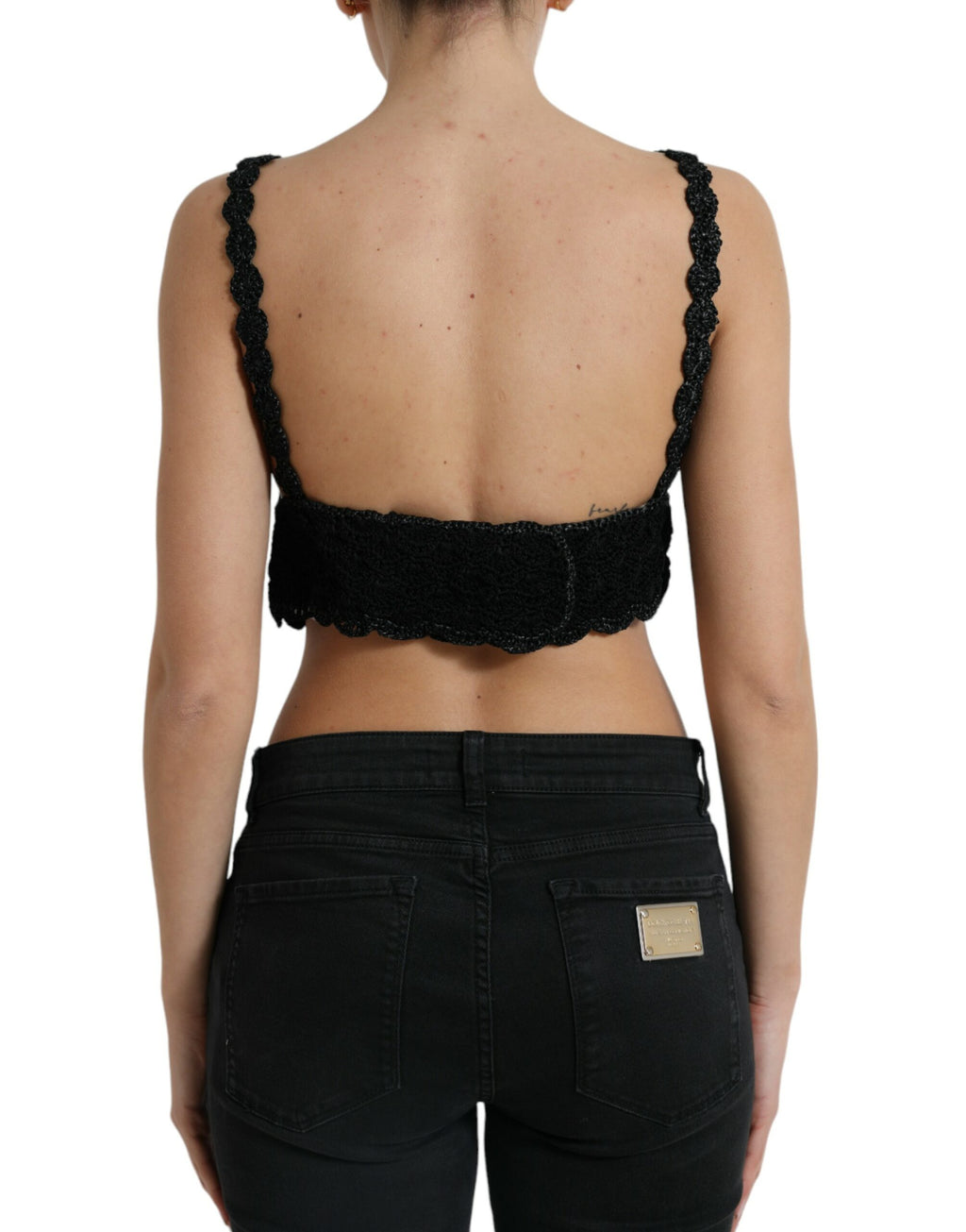 Dolce & Gabbana Black Tank Tops T for Women side view