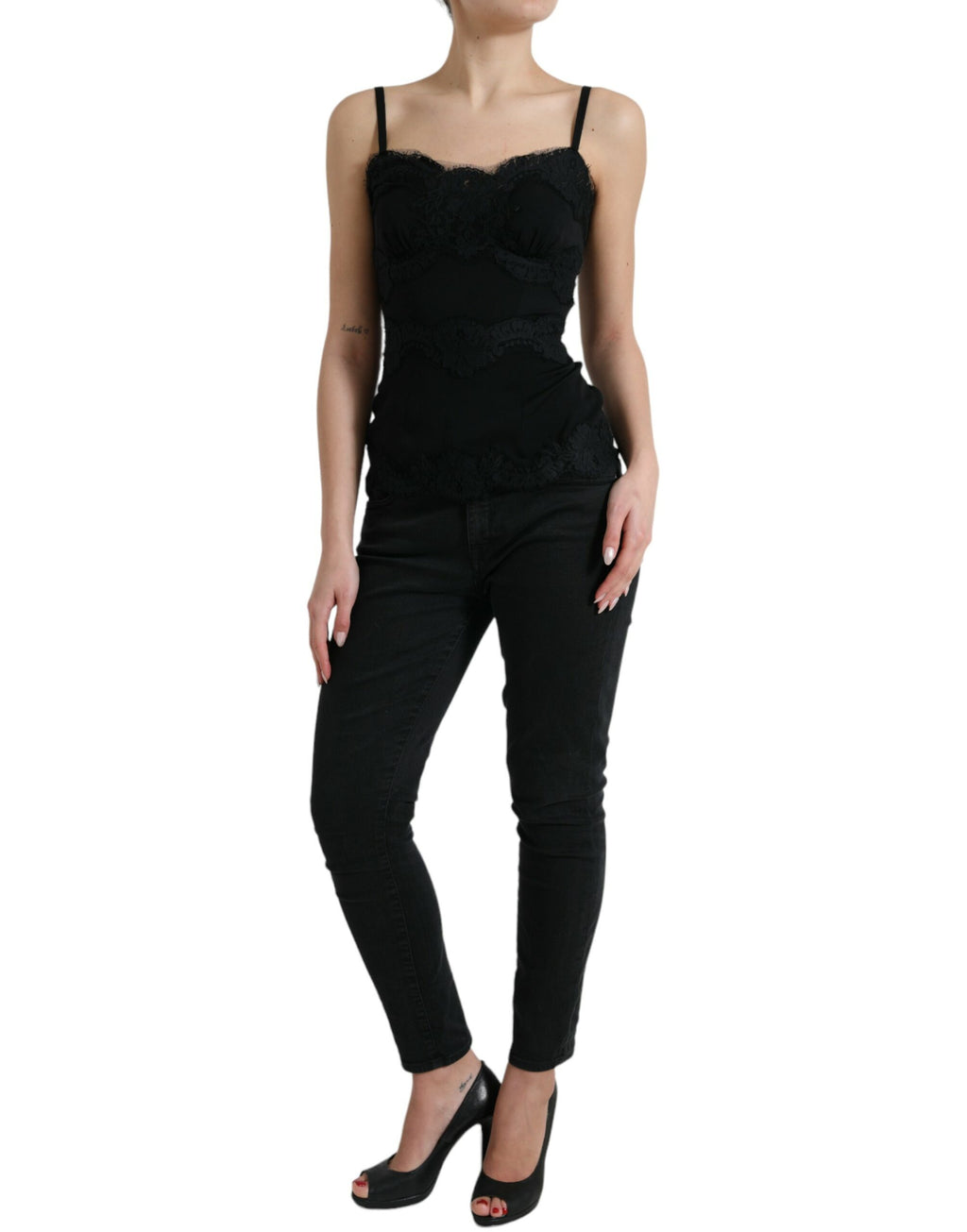 Dolce & Gabbana Black Sleeveless T-Shirt for Women alternate view