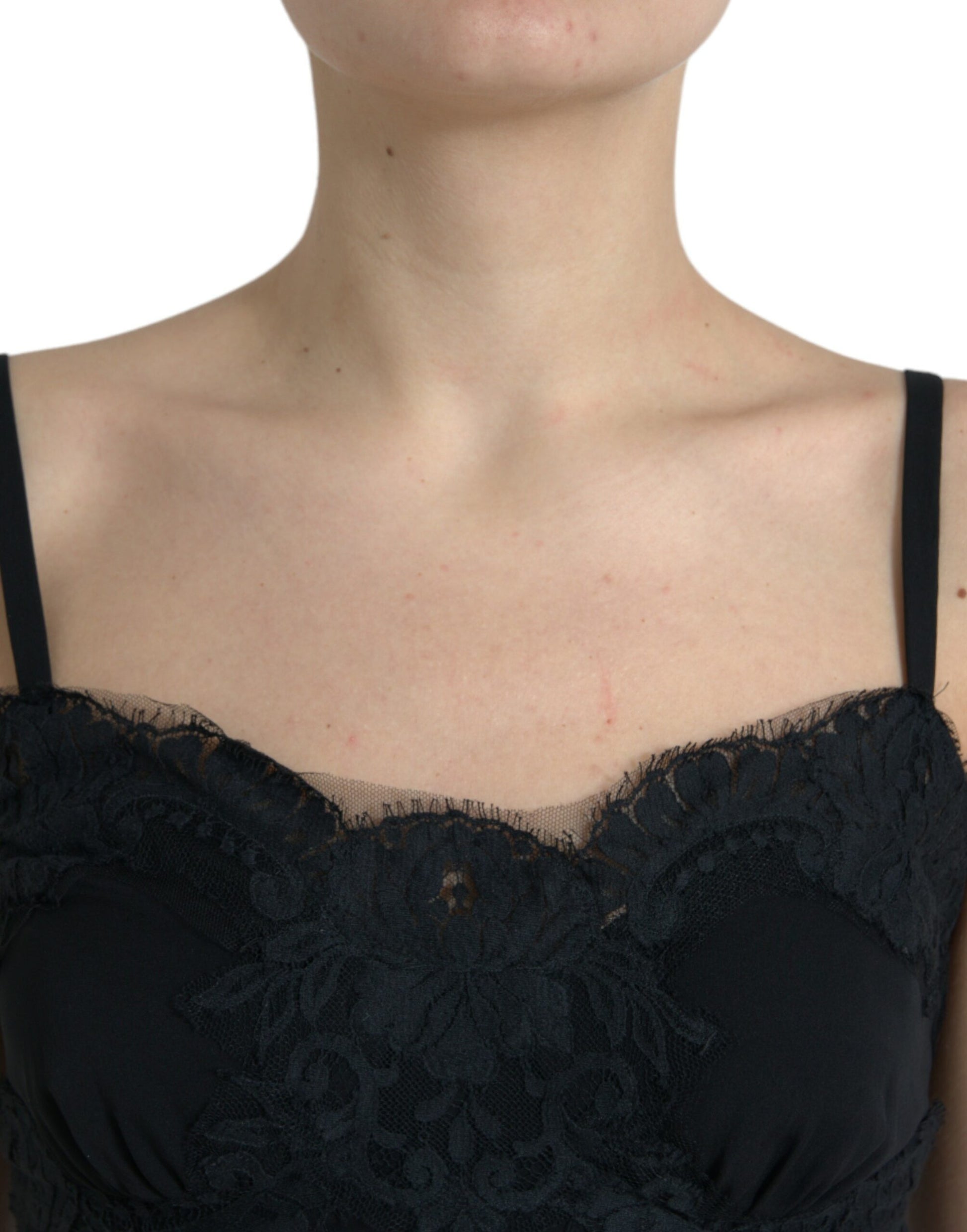 Dolce & Gabbana Black Sleeveless T-Shirt for Women side view