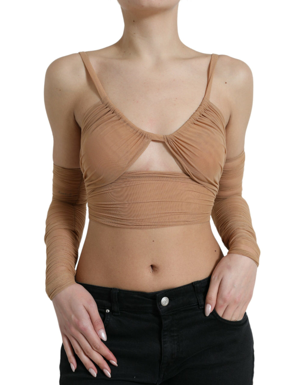 Dolce & Gabbana Brown Long Sleeve T-Shirt for Women