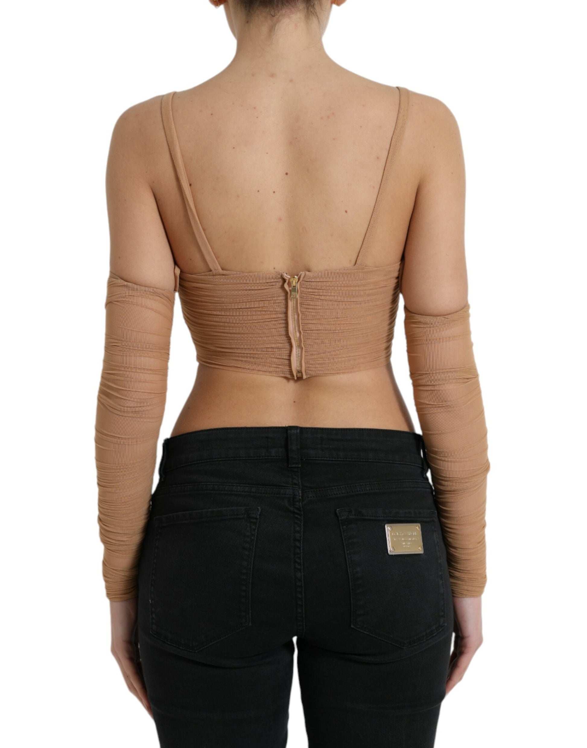 Dolce & Gabbana Brown Long Sleeve T-Shirt for Women detail view