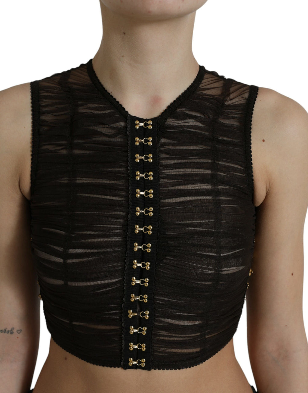 Dolce & Gabbana Brown Sleeveless T-Shirt for Women side view