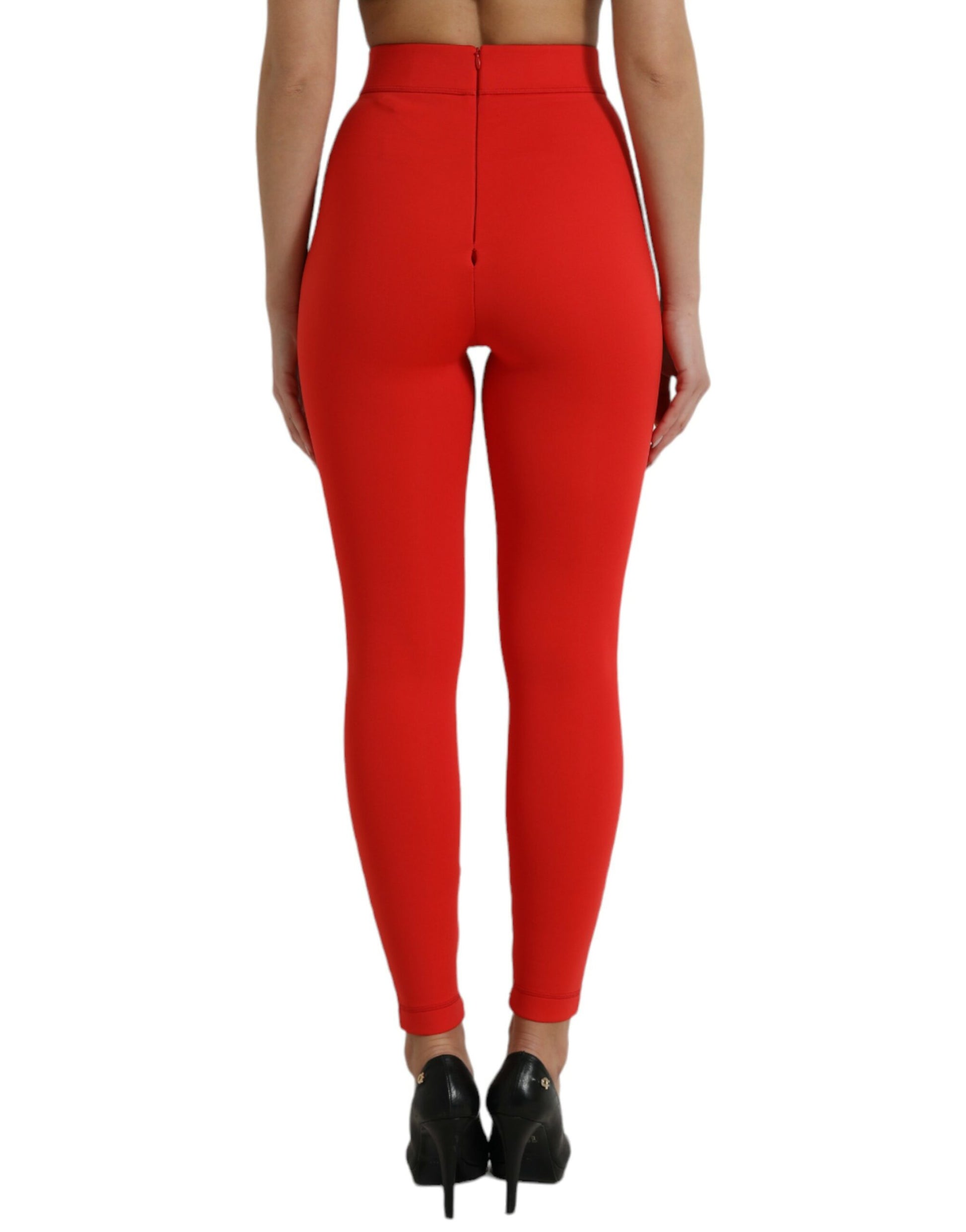 Dolce & Gabbana Red Leggings for Women detail view