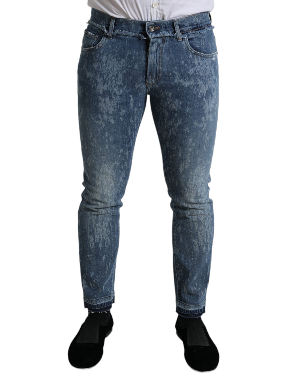 Dolce & Gabbana Blue Skinny Jeans for Men