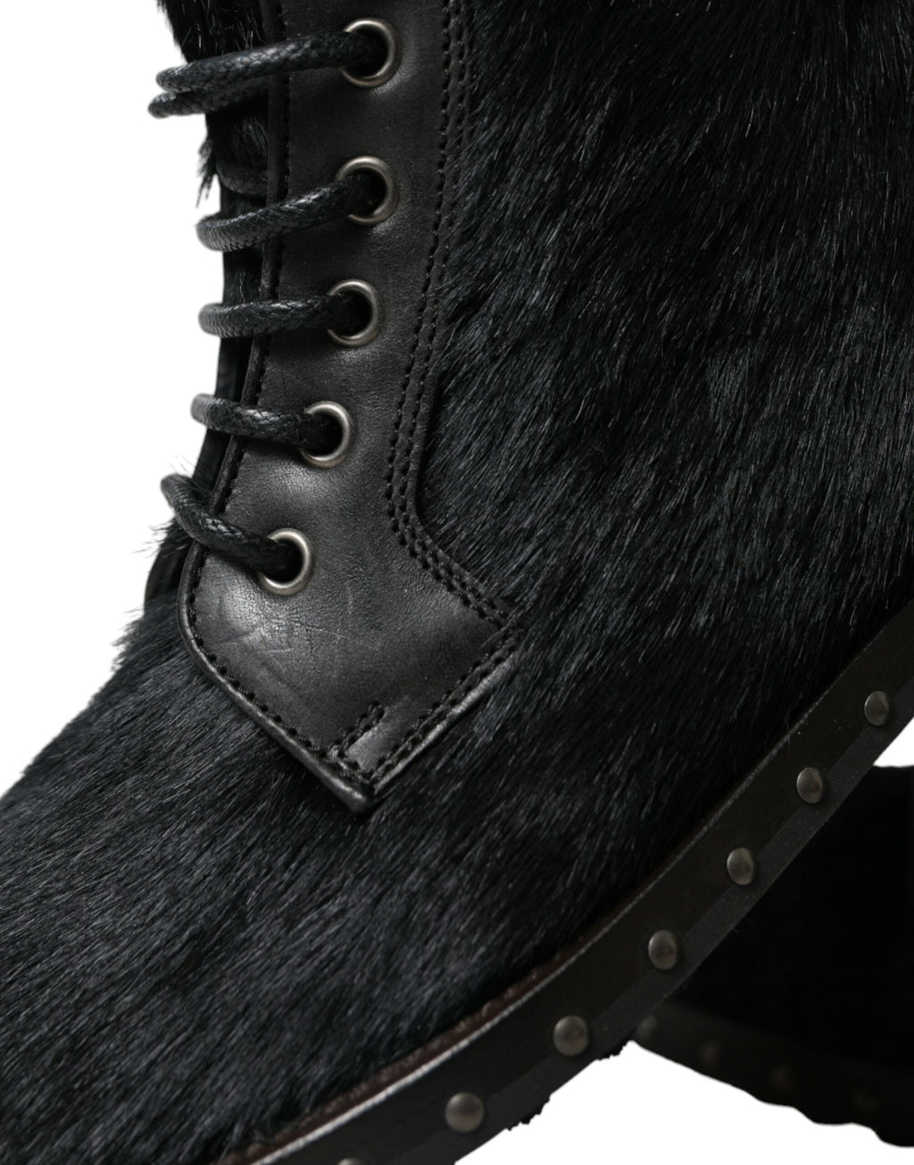 Dolce & Gabbana Black Lace Up Boots for Men additional view