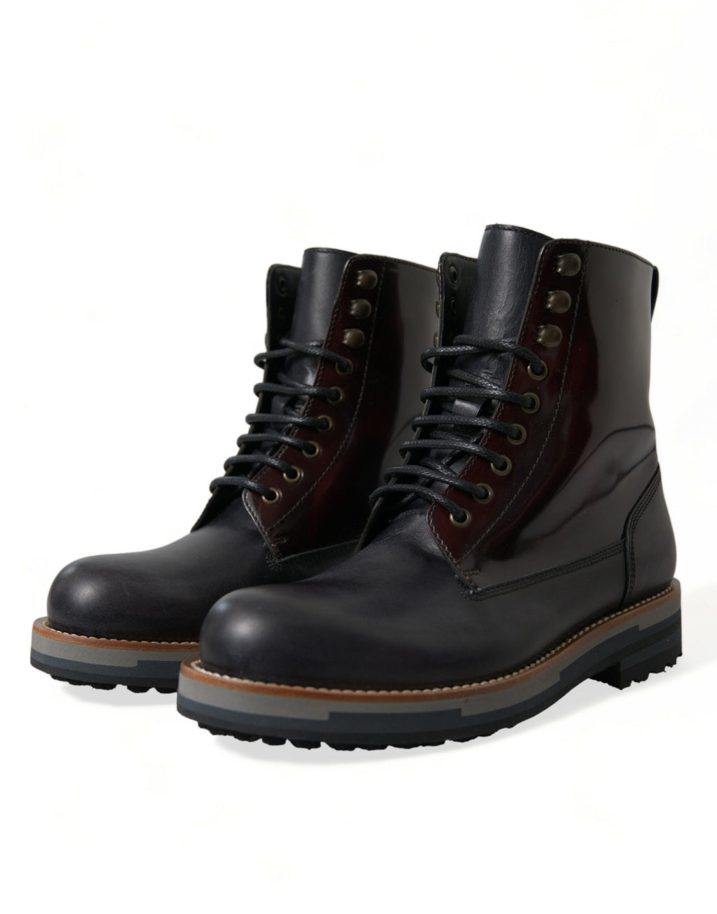 Dolce & Gabbana Black Lace Up Boots for Men detail view