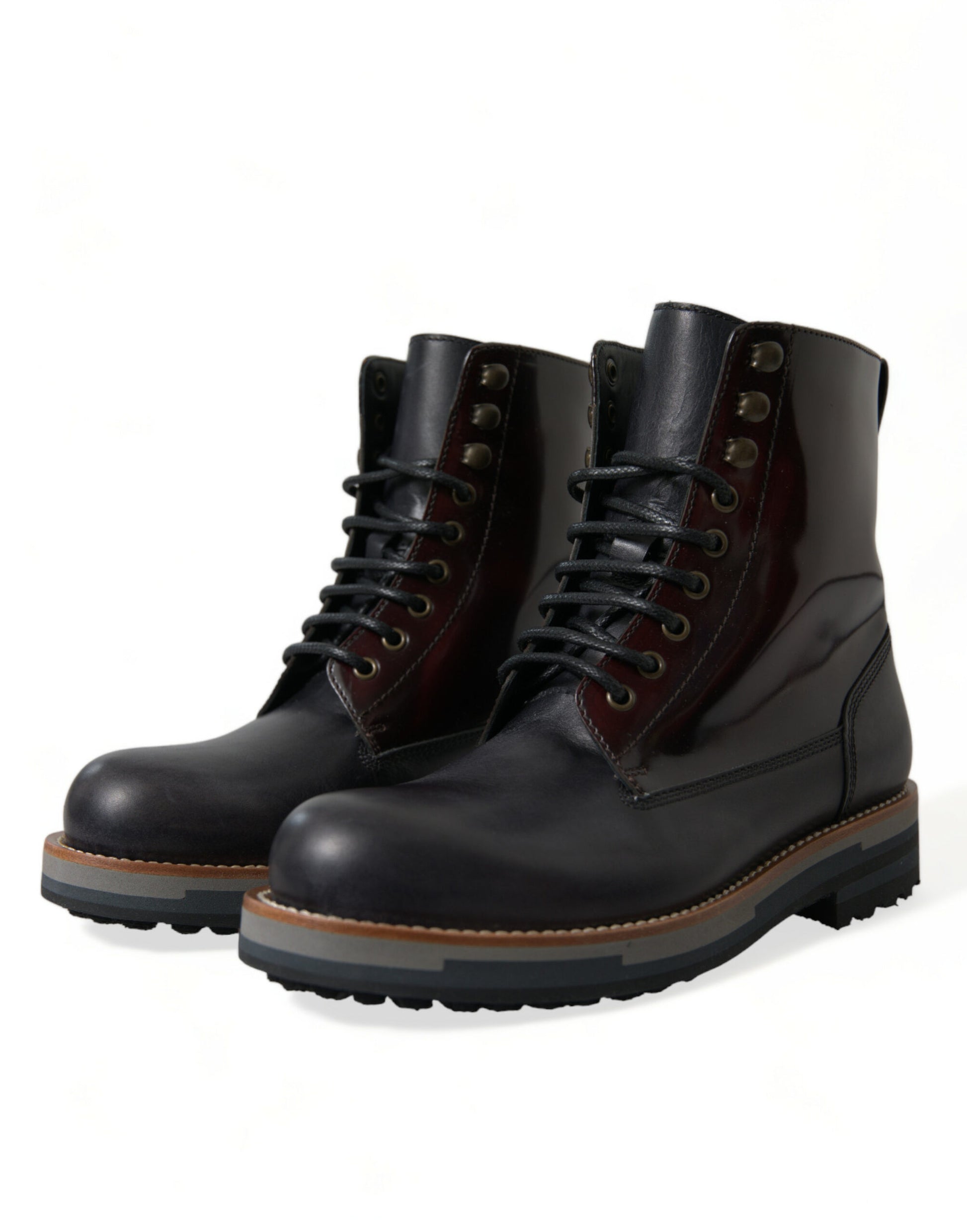 Dolce & Gabbana Black Lace Up Boots for Men detail view