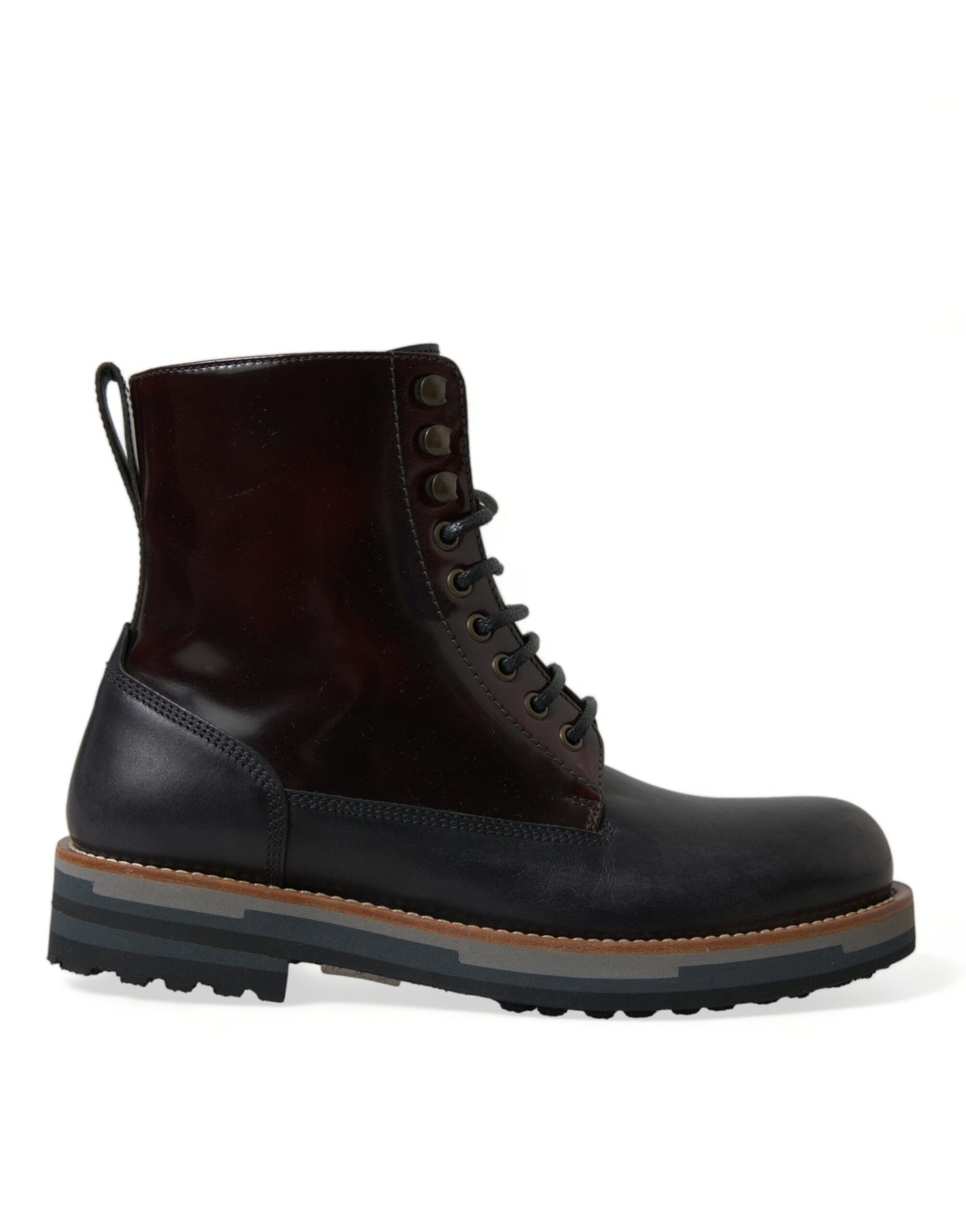 Dolce & Gabbana Black Lace Up Boots for Men