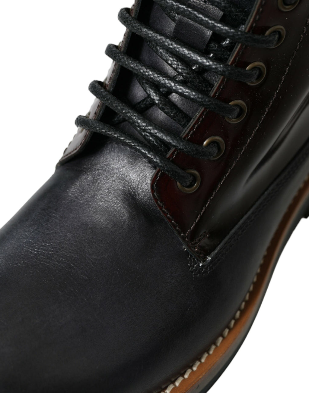 Dolce & Gabbana Black Lace Up Boots for Men additional view