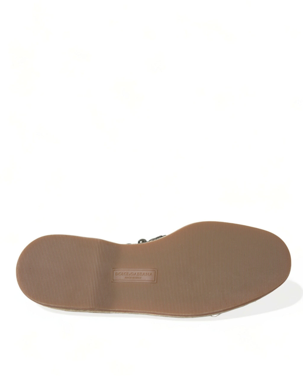 Chaussures mocassins Dolce & Gabbana en lin gris cloutés cuir