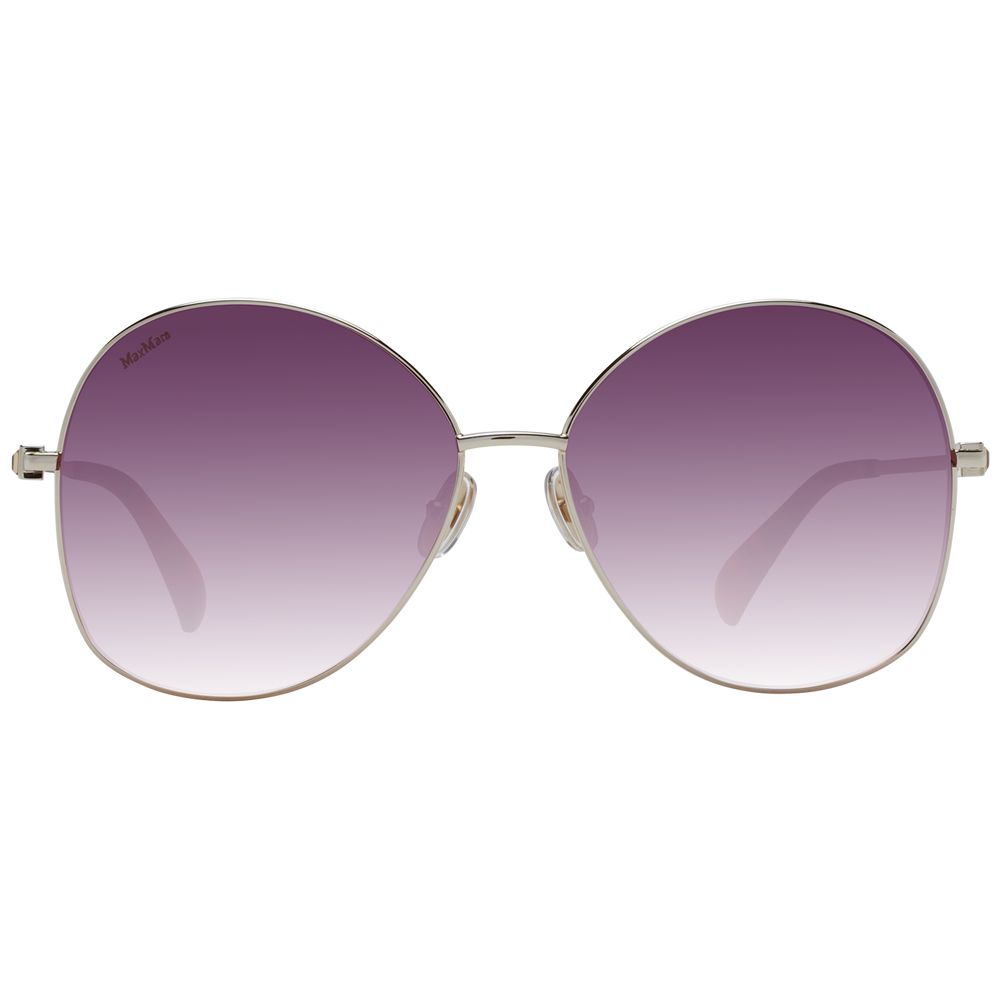 Lunettes de soleil Max Mara en métal doré