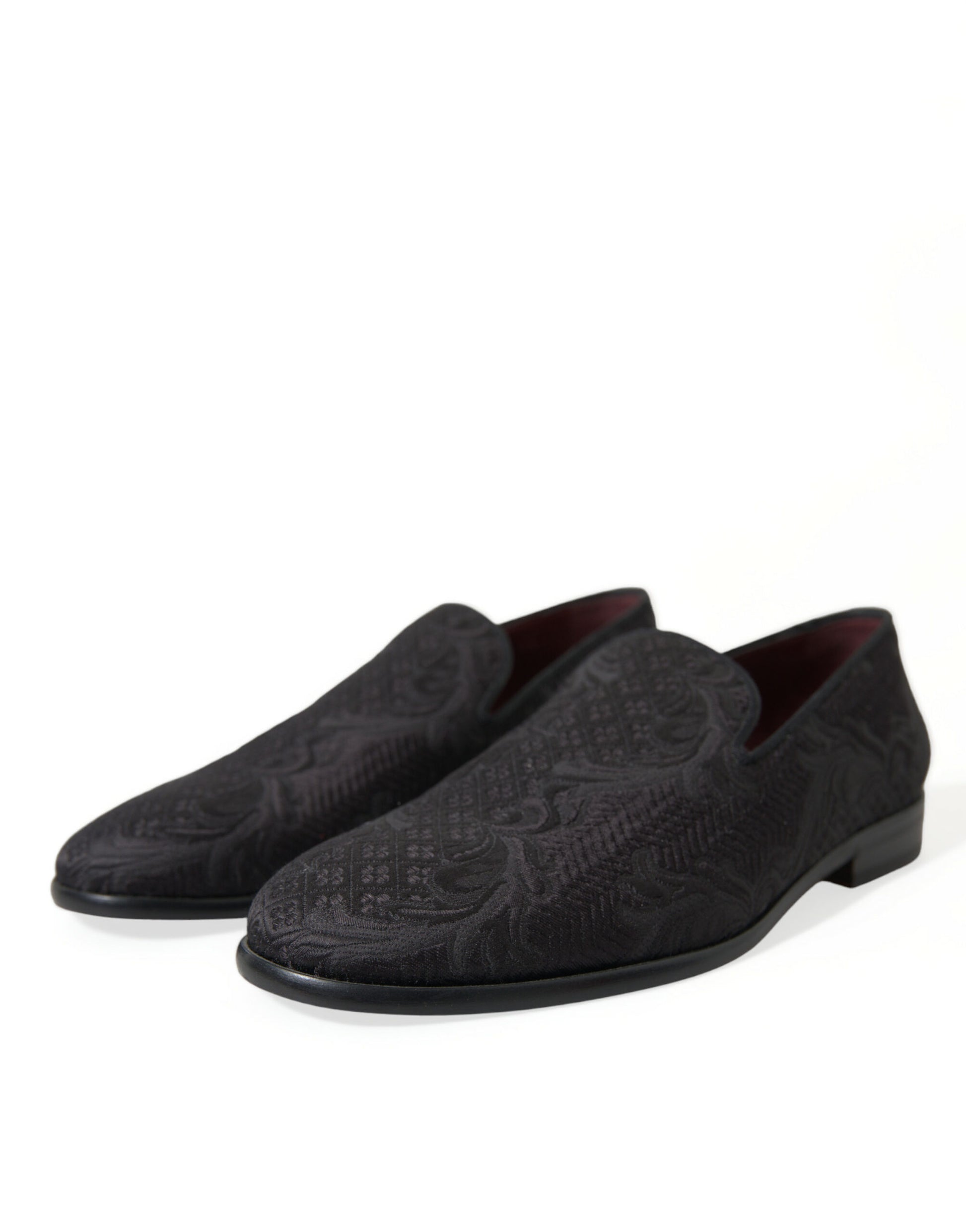 Mocassins de ville à enfiler Dolce & Gabbana en brocart noir pour homme