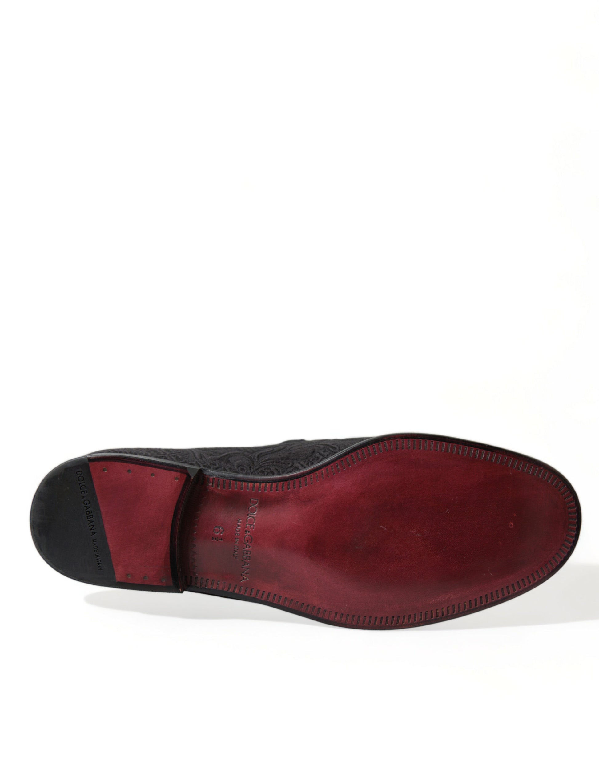 Mocassins de ville à enfiler Dolce & Gabbana en brocart noir pour homme
