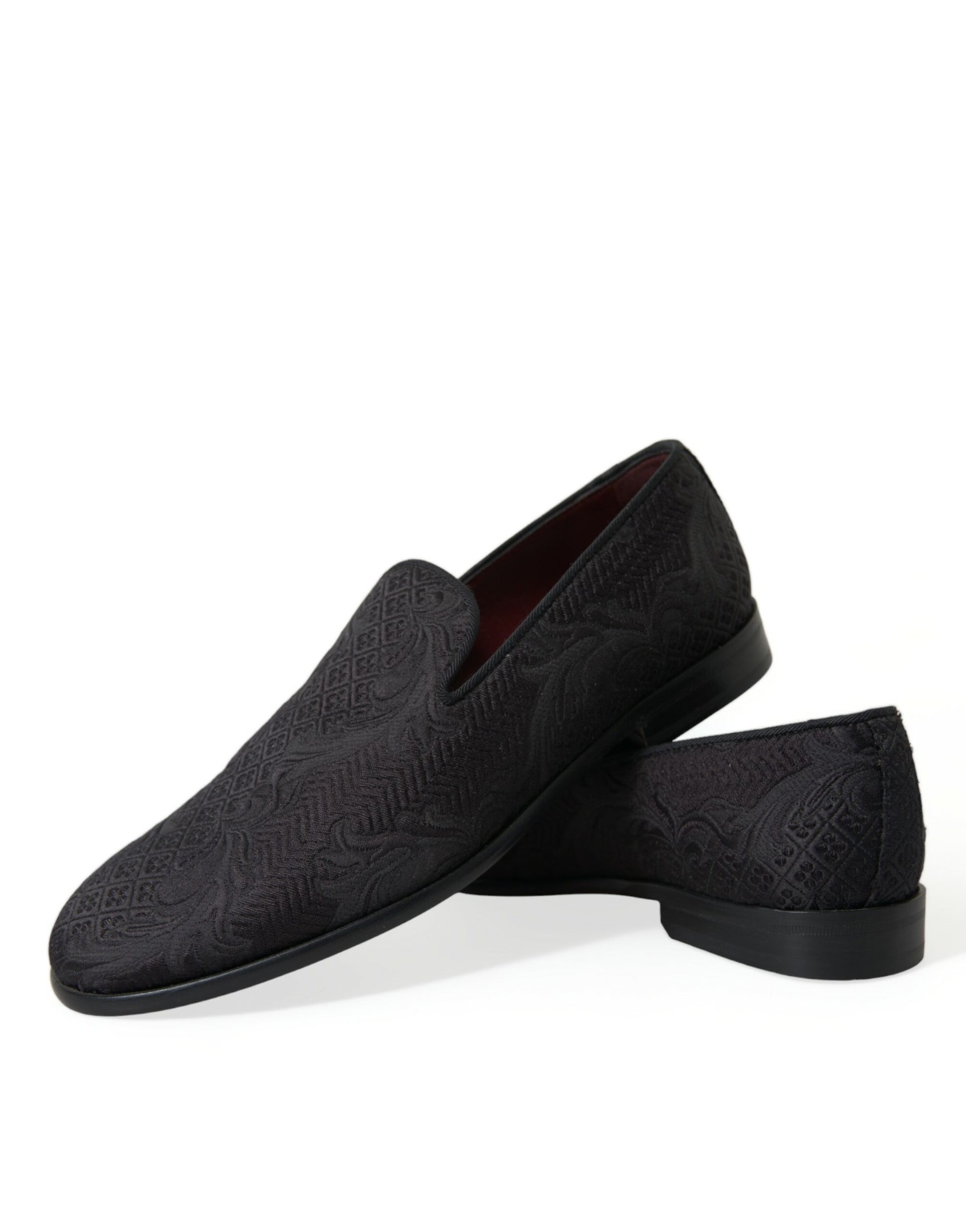 Mocassins de ville à enfiler Dolce & Gabbana en brocart noir pour homme