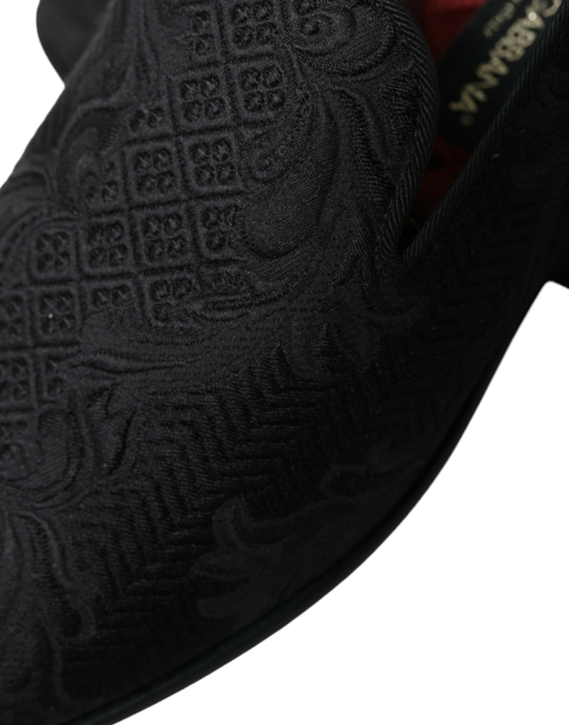 Mocassins de ville à enfiler Dolce & Gabbana en brocart noir pour homme