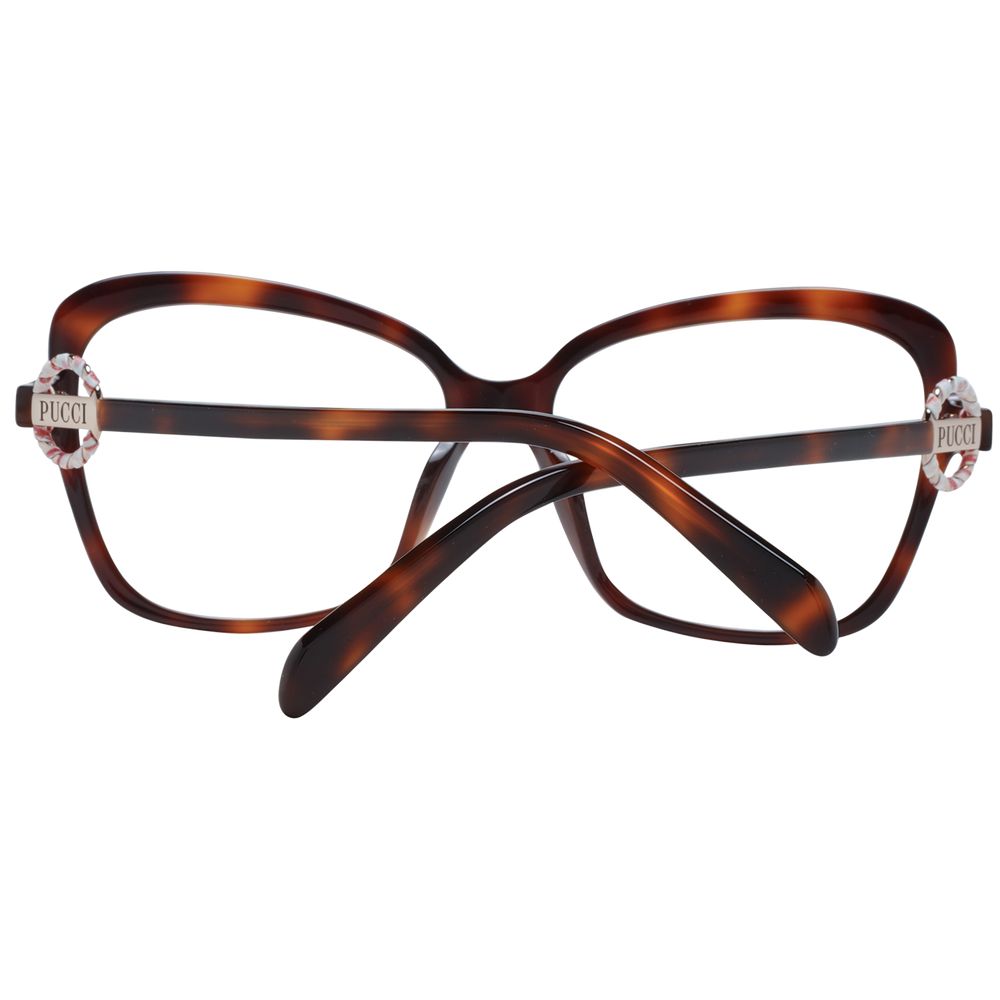 Lunettes (montures) en plastique marron Emilio Pucci