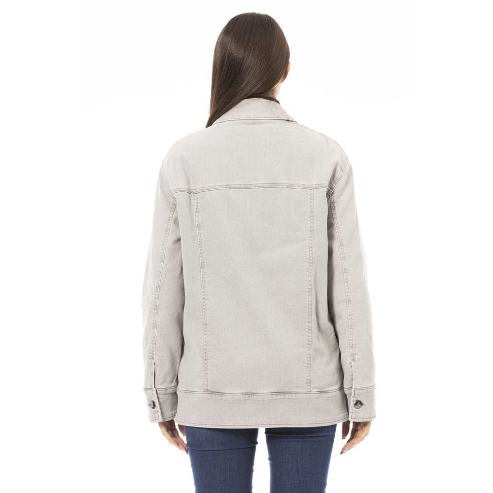Jacob Cohen Grey Denim Jackets for Women detail view