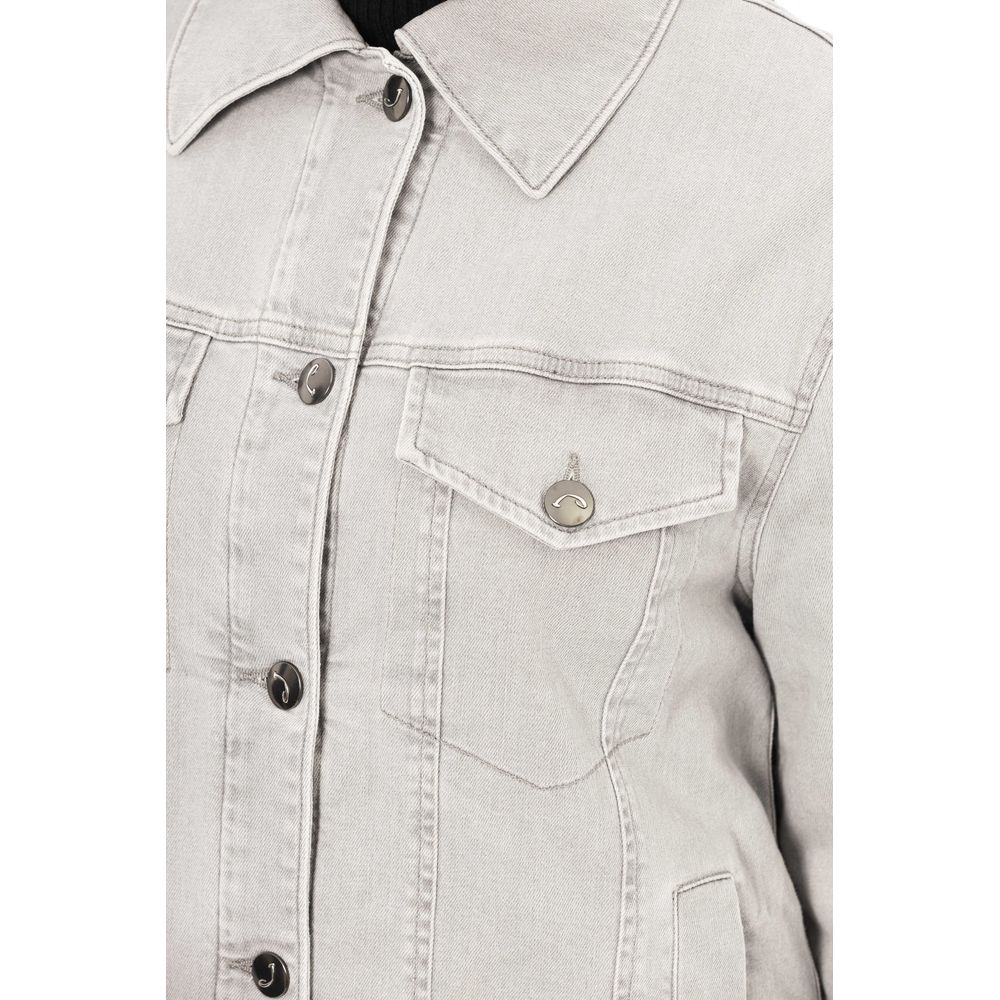 Jacob Cohen Grey Denim Jackets for Women side view