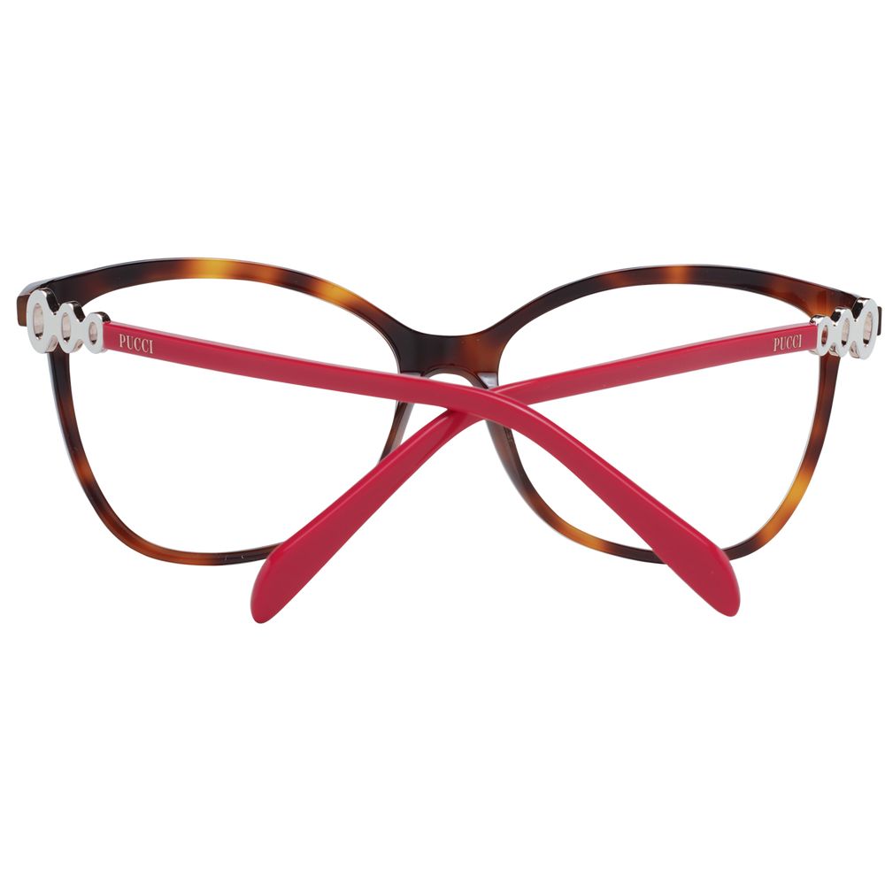 Lunettes (montures) en plastique marron Emilio Pucci