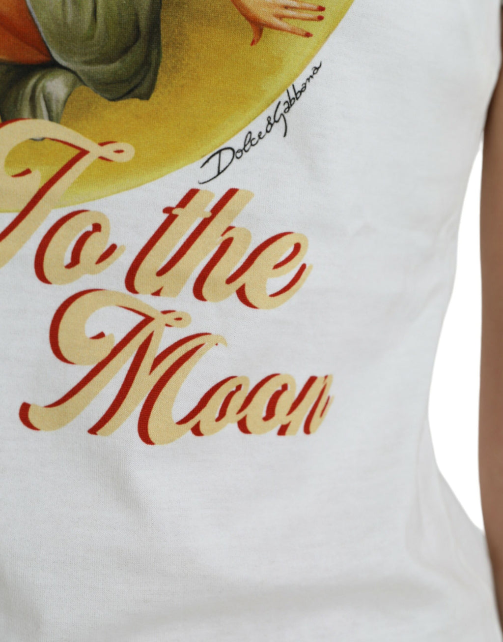 T-shirt Dolce & Gabbana blanc « Bring Me To The Moon »