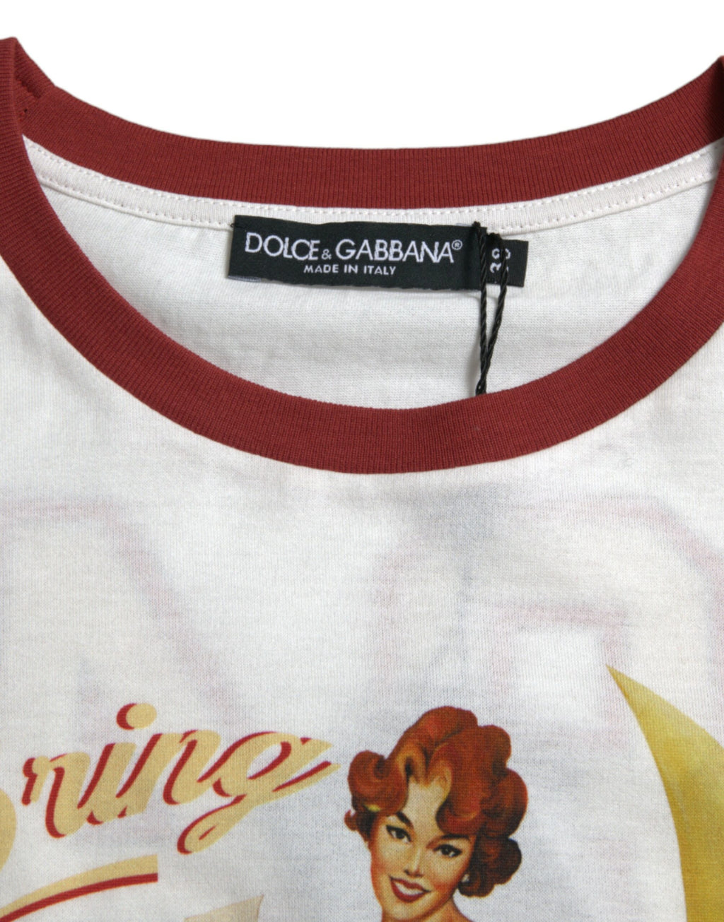 T-shirt Dolce & Gabbana blanc « Bring Me To The Moon »