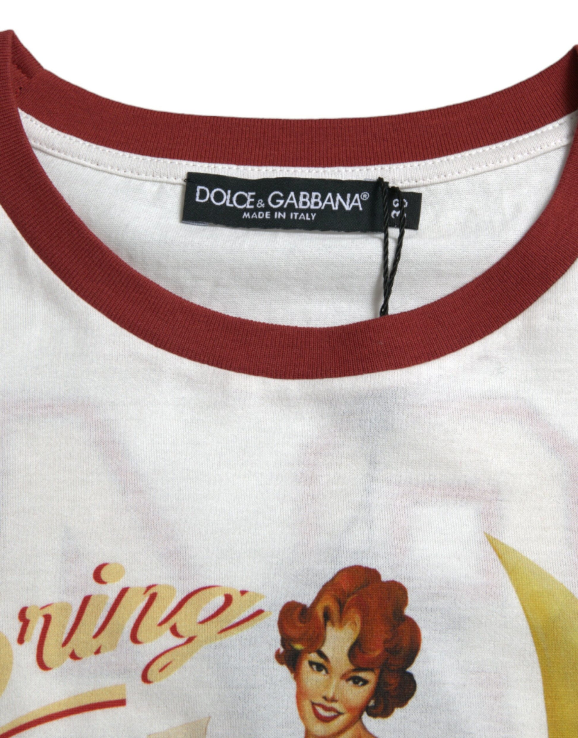 T-shirt Dolce & Gabbana blanc « Bring Me To The Moon »