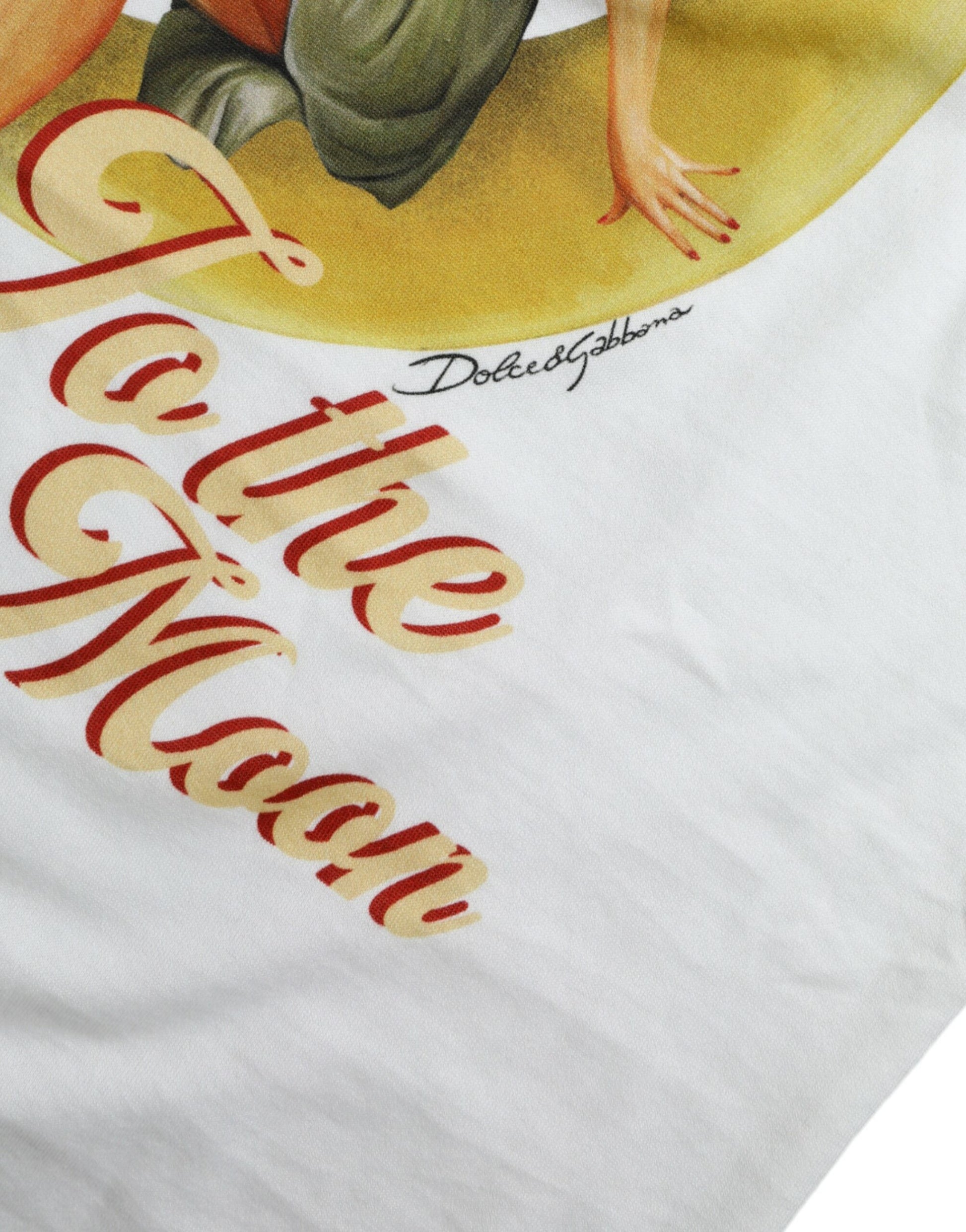 T-shirt Dolce & Gabbana blanc « Bring Me To The Moon »