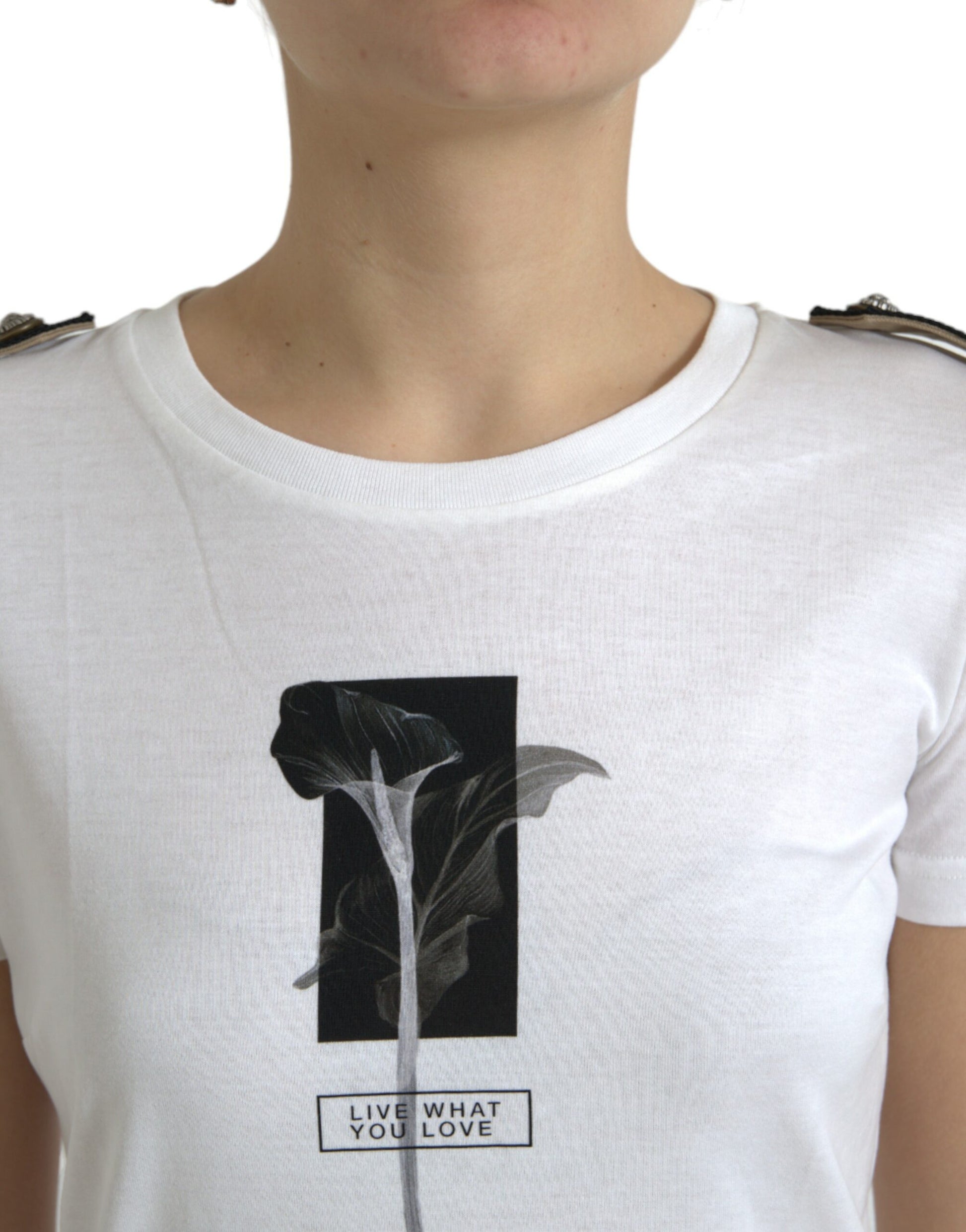 Dolce & Gabbana White T-Shirt for Women side view