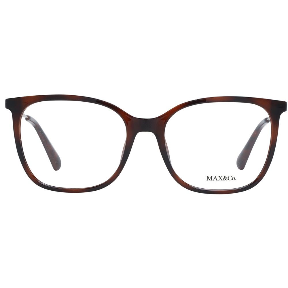 Lunettes (monture) en métal et plastique marron Max & Co