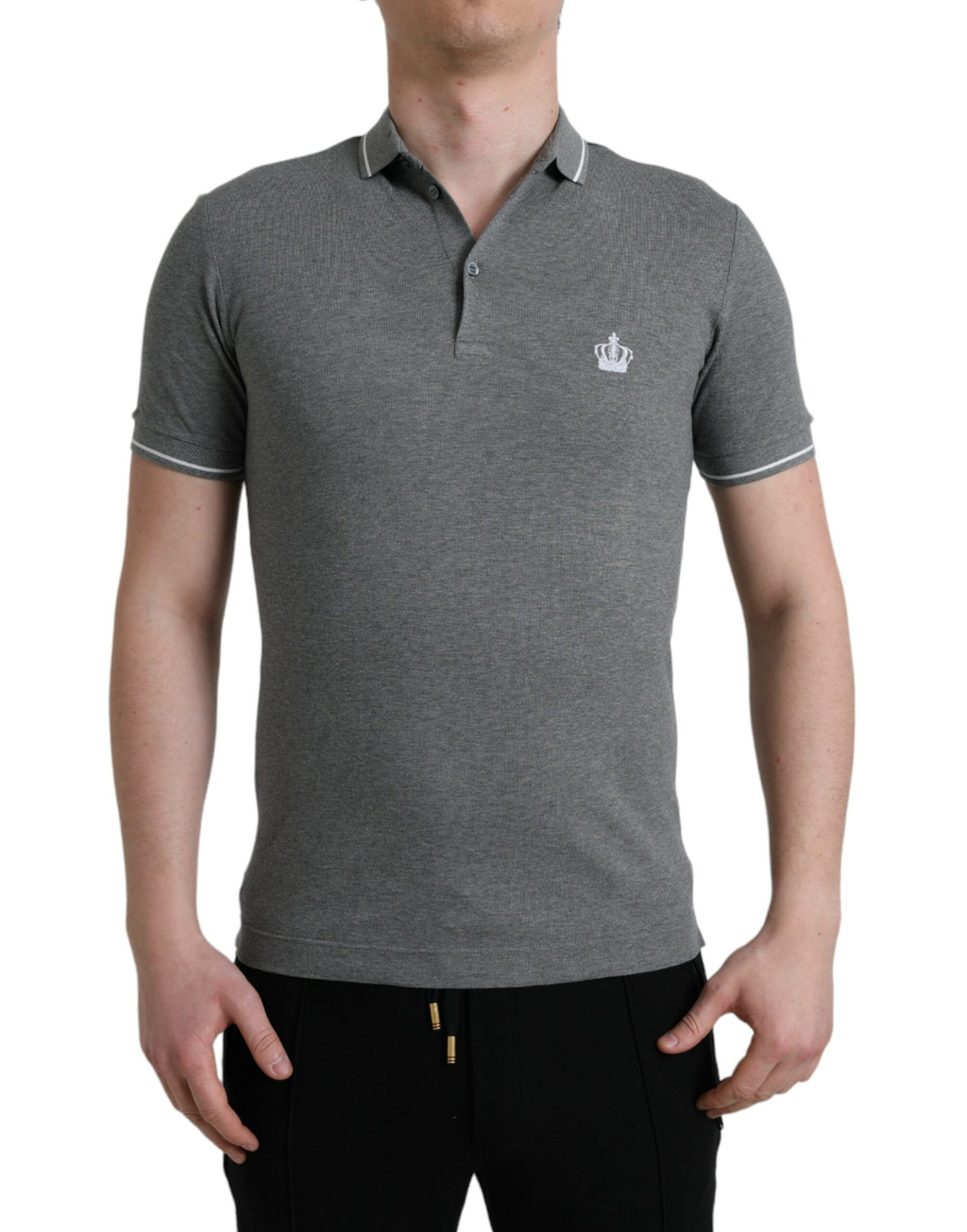 Dolce & Gabbana Grey Polo Shirt for Men