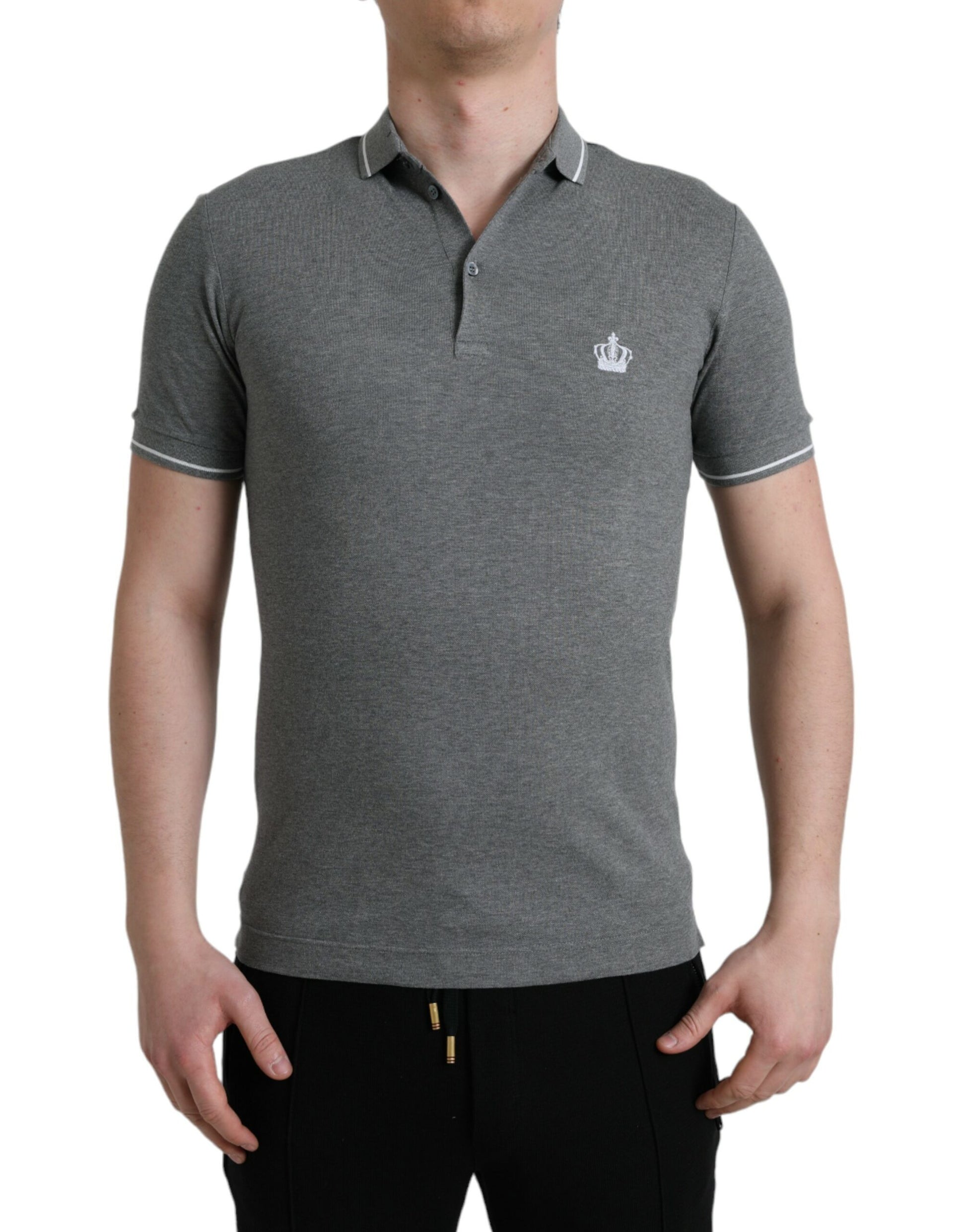 Dolce & Gabbana Grey Polo Shirt for Men
