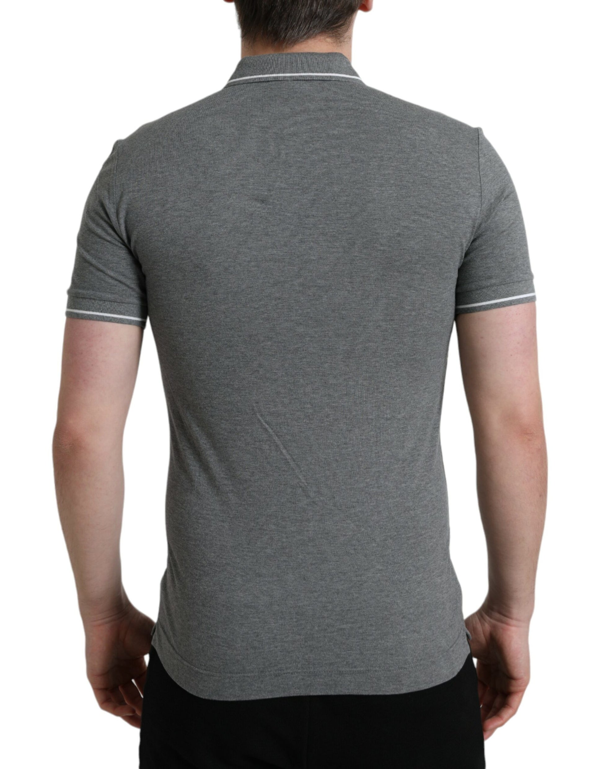 Dolce & Gabbana Grey Polo Shirt for Men detail view