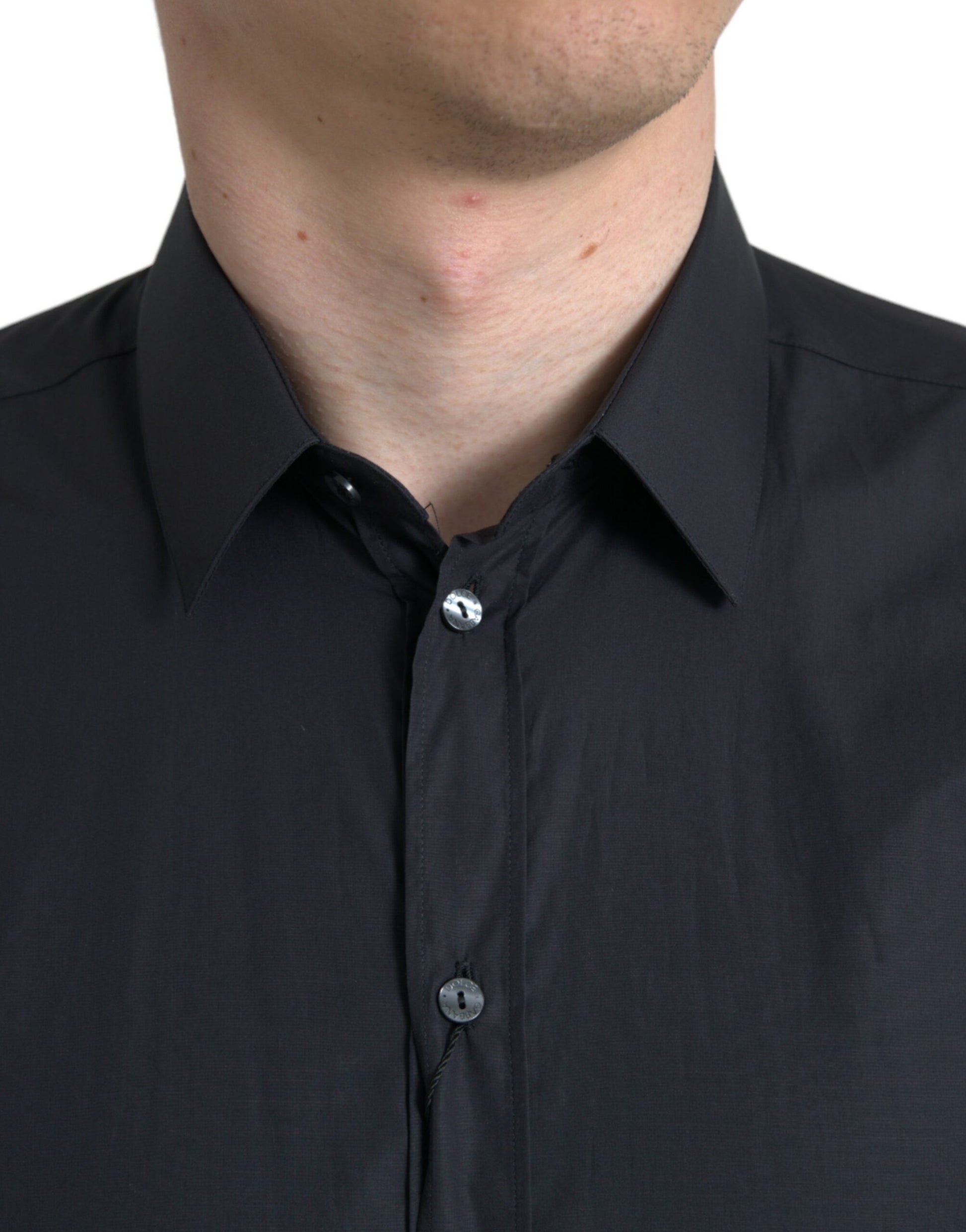 Dolce & Gabbana Blue Dress Shirt for Men detail view