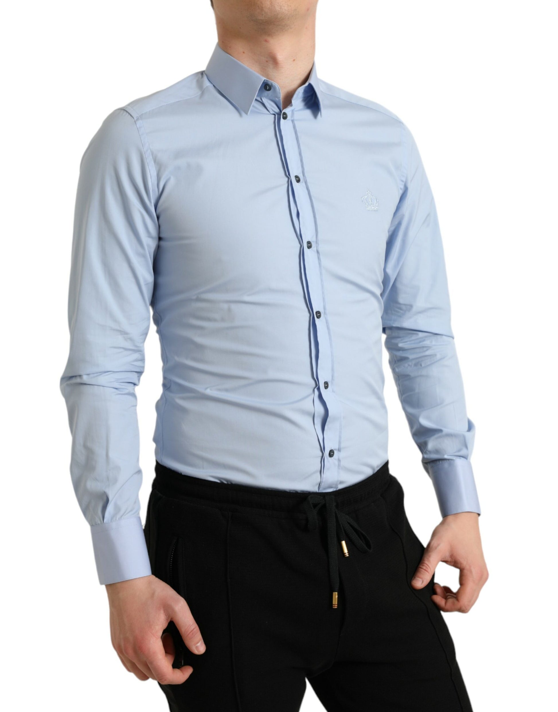 Dolce & Gabbana Blue Dress Shirt for Men alternate view