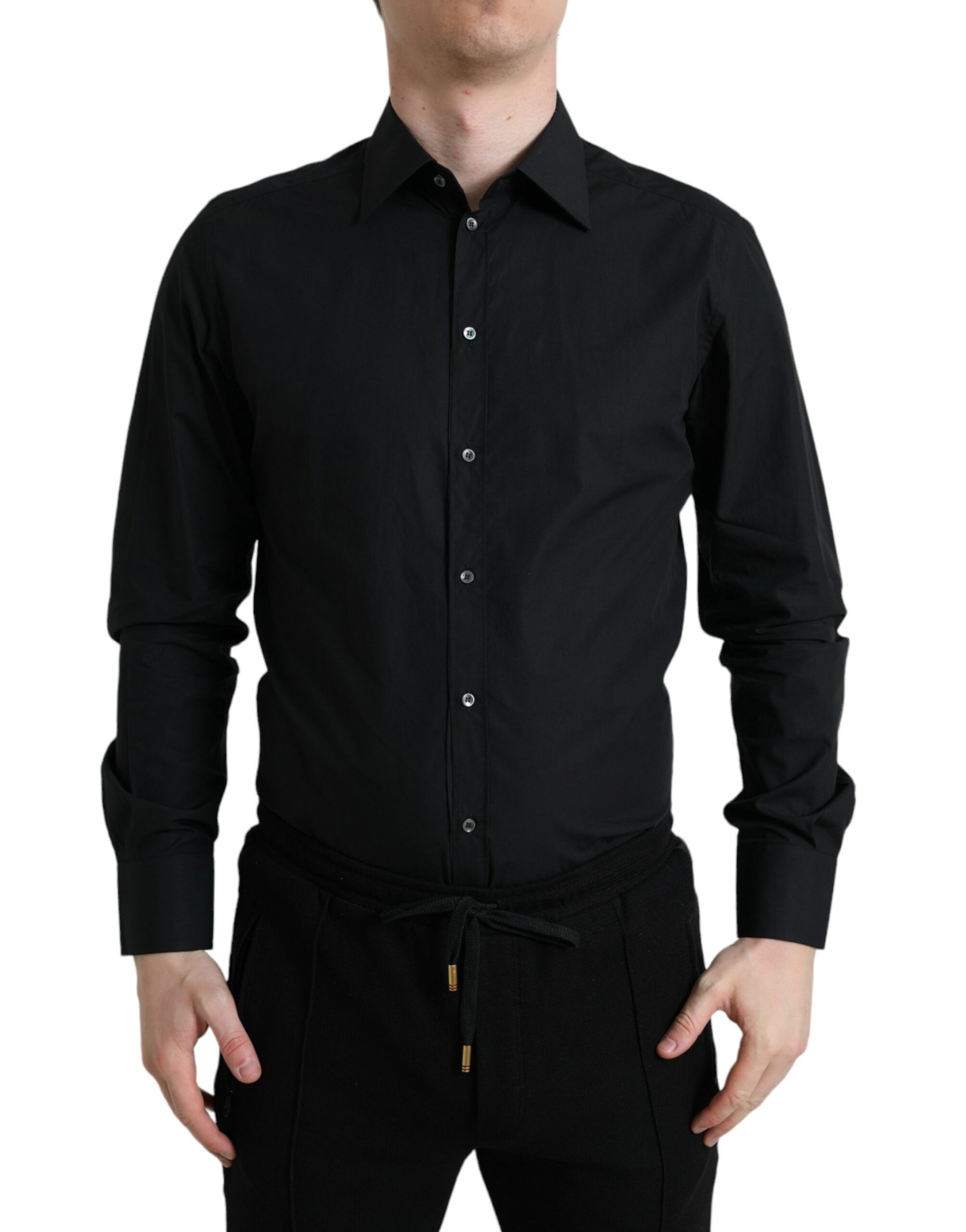 Dolce & Gabbana Black Dress Shirt for Men