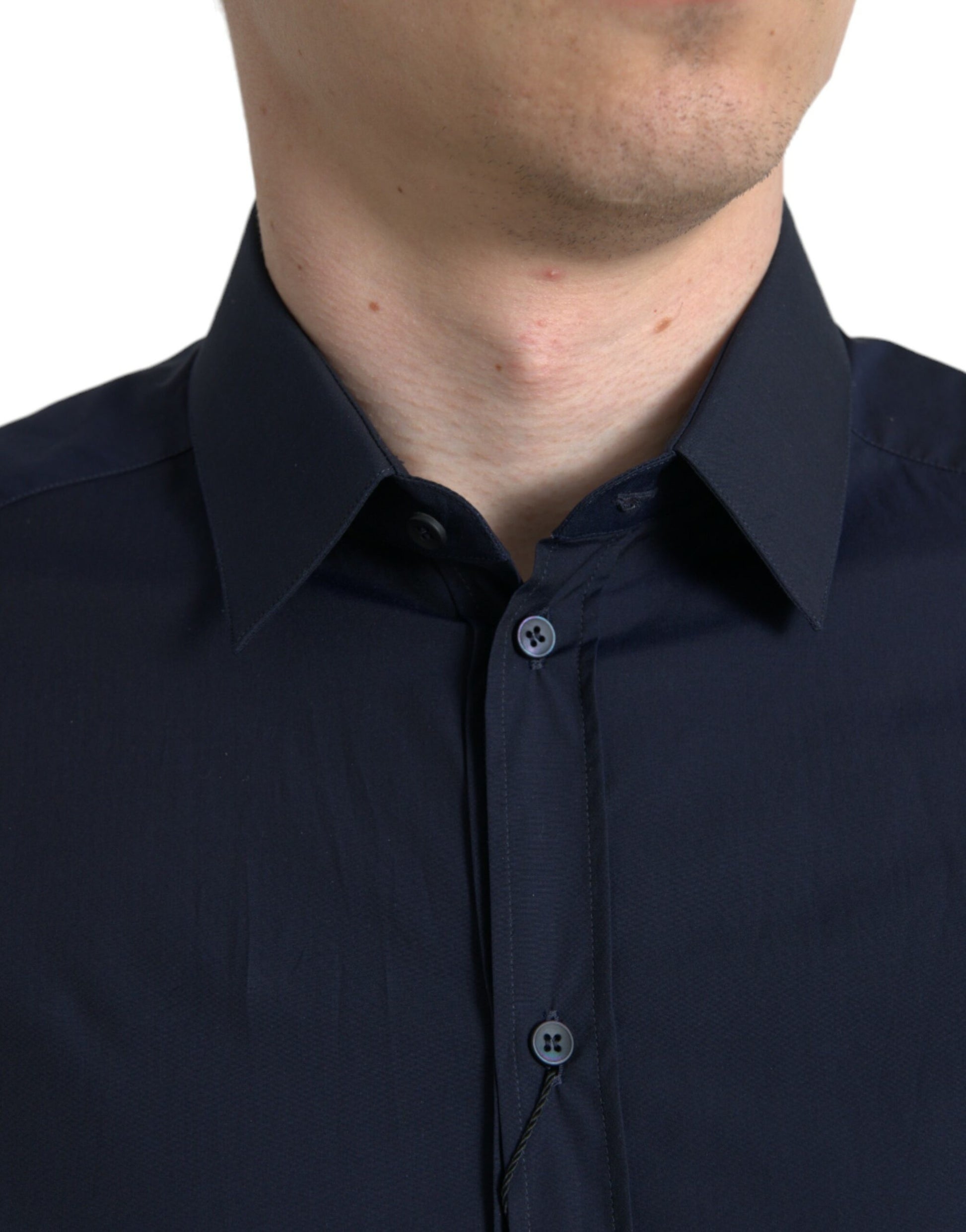 Dolce & Gabbana Blue Dress Shirt for Men detail view