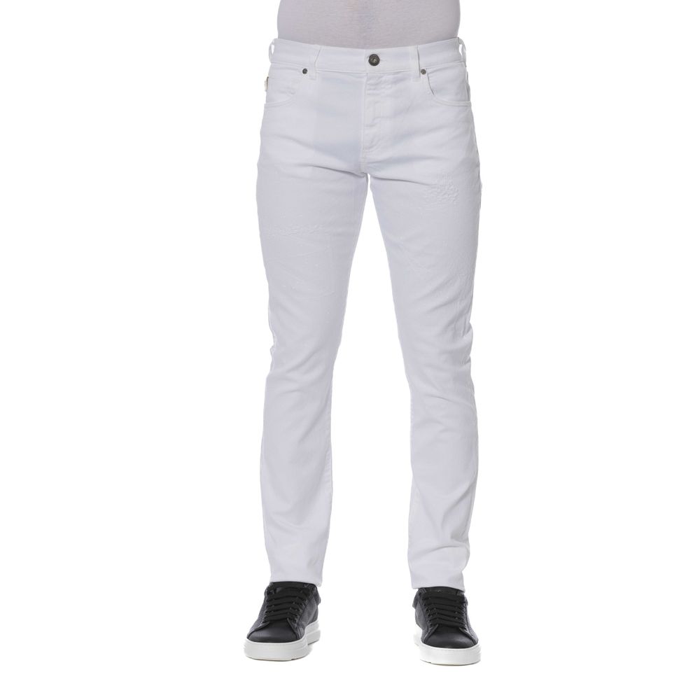 Trussardi Jeans White Slim Fit Jeans for Men