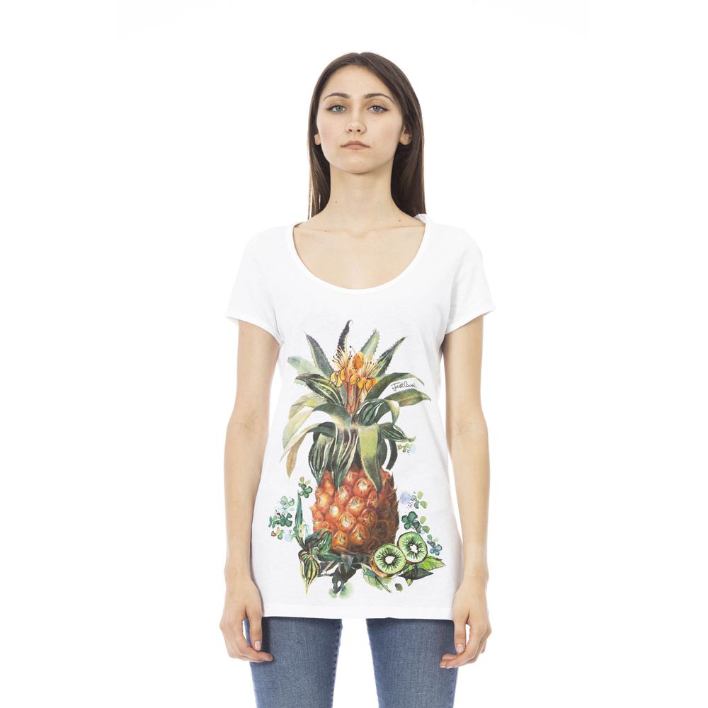 T-shirt Just Cavalli blanc en coton pour femme