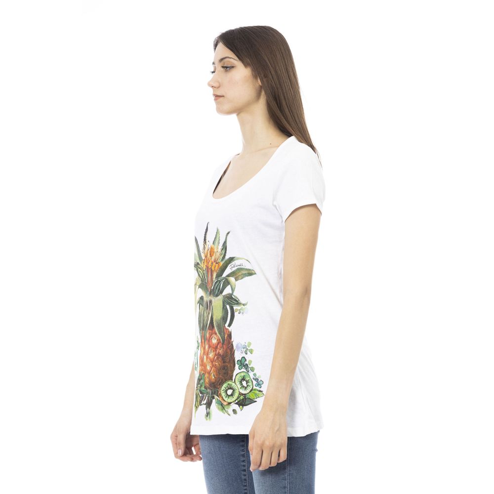 T-shirt Just Cavalli blanc en coton pour femme