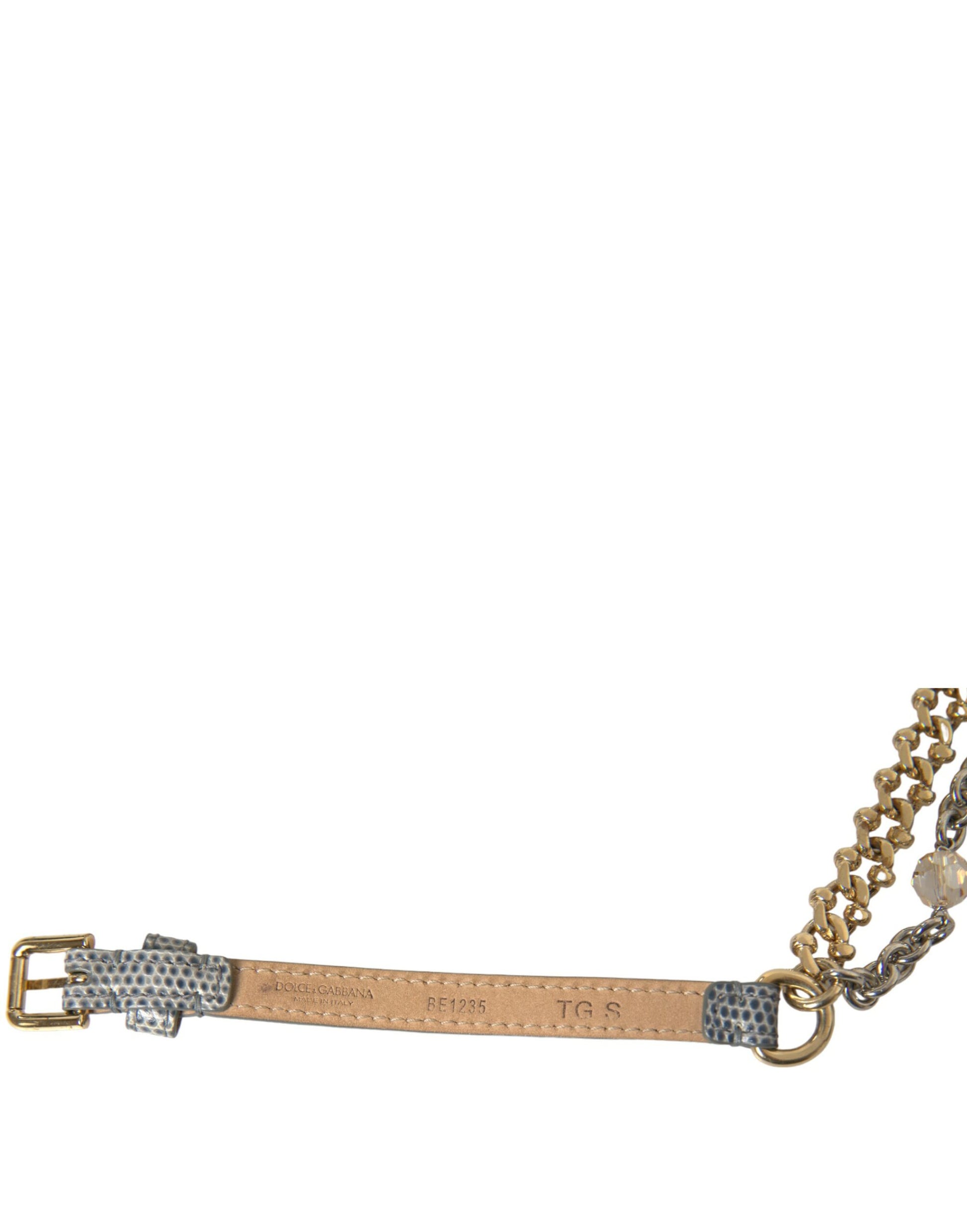 Dolce & Gabbana Blue High Waist Belts for Women side view