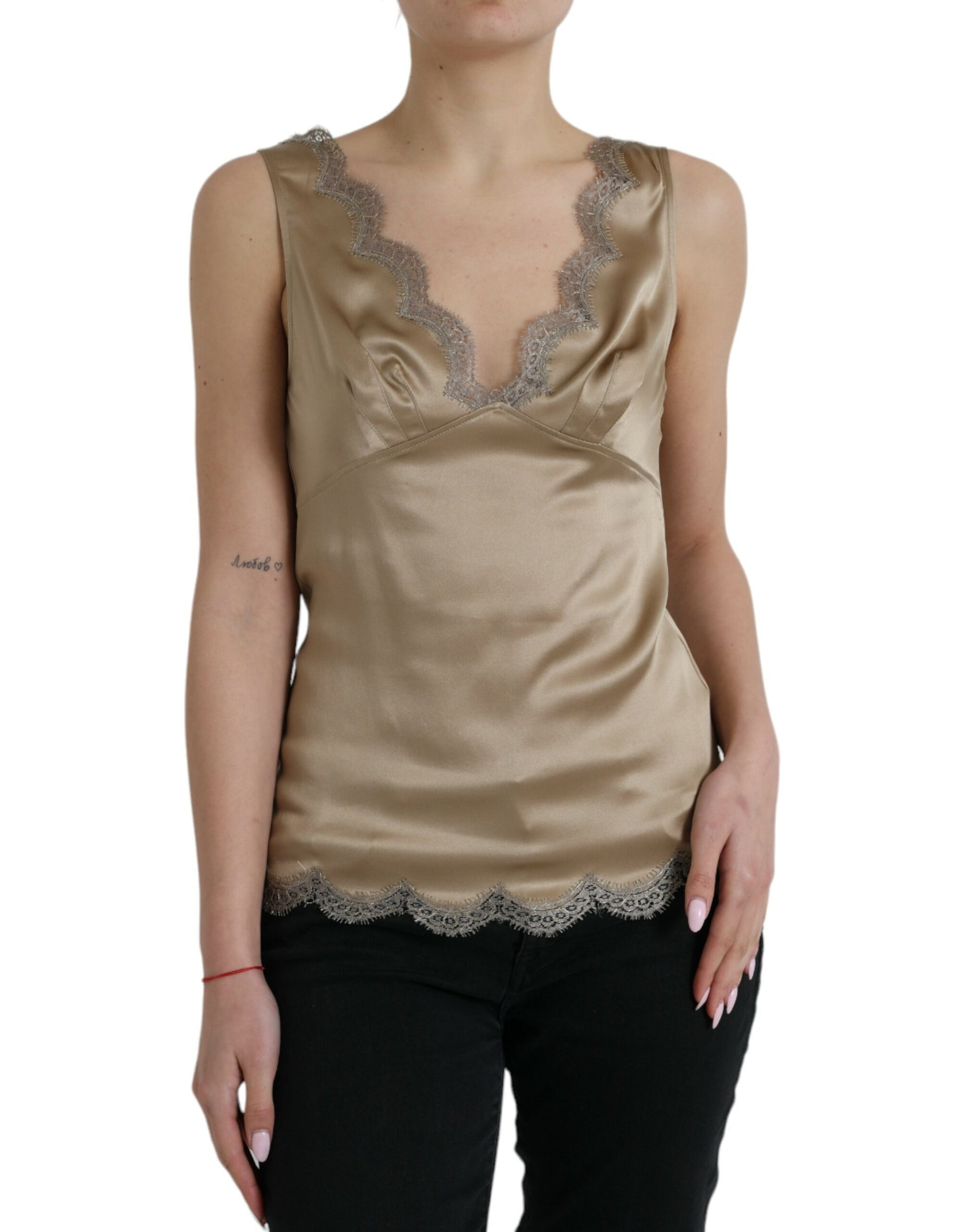 Dolce & Gabbana Brown Sleeveless T-Shirt for Women