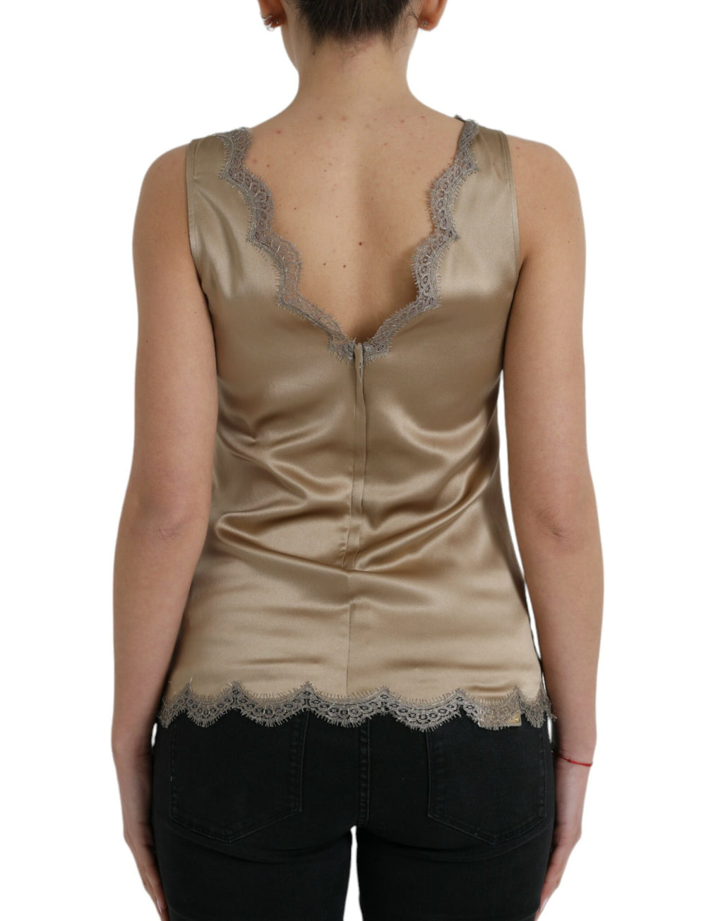 Dolce & Gabbana Brown Sleeveless T-Shirt for Women detail view