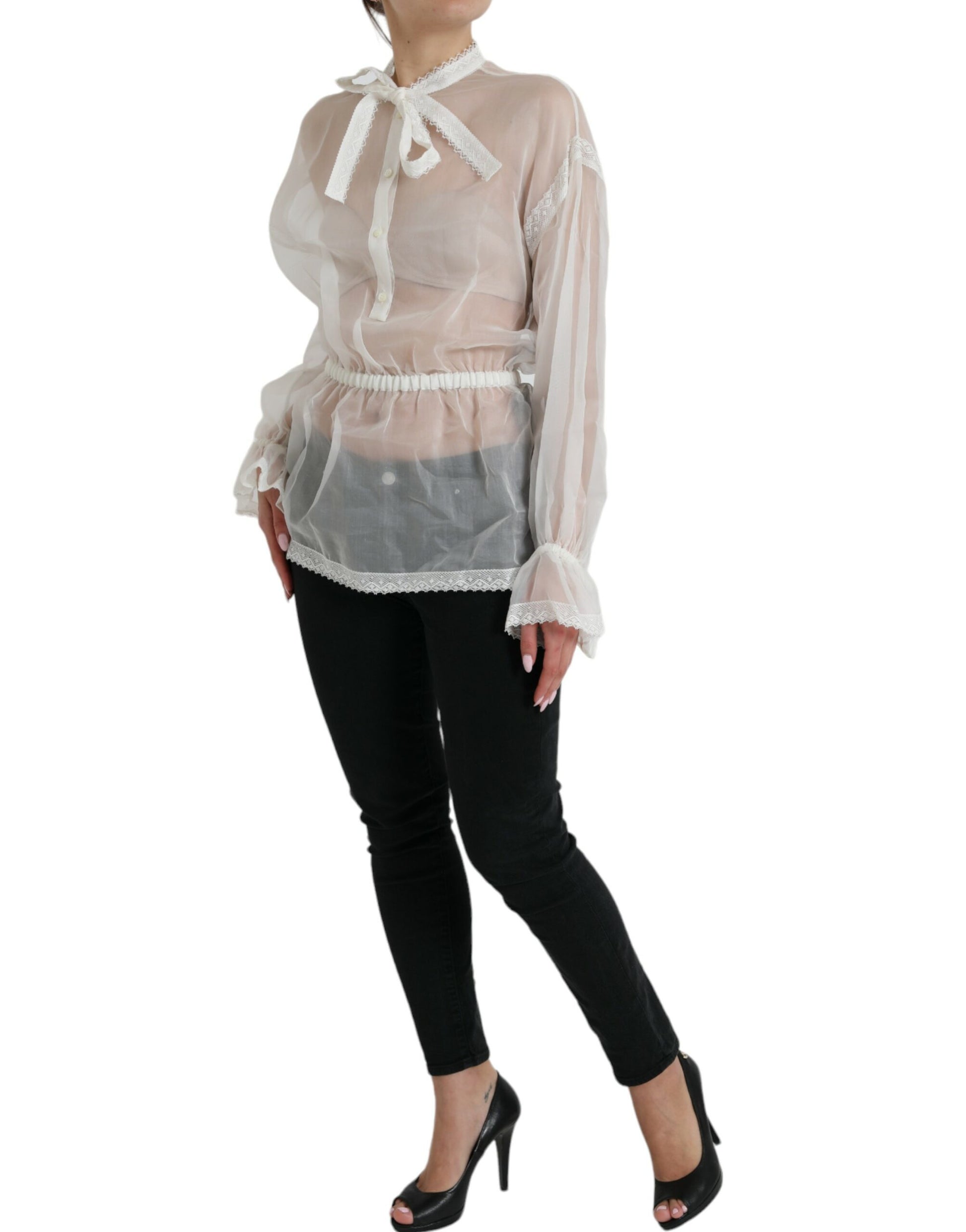 Dolce & Gabbana White Long Sleeve T-Shirt for Women