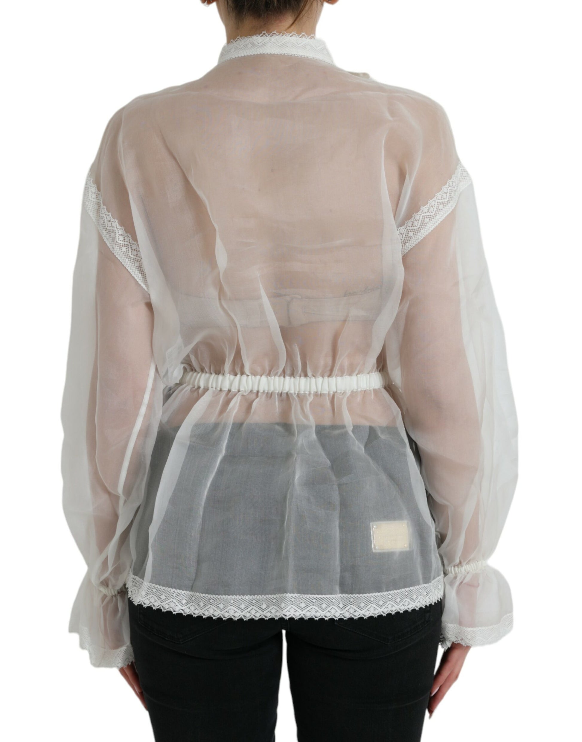 Dolce & Gabbana White Long Sleeve T-Shirt for Women alternate view
