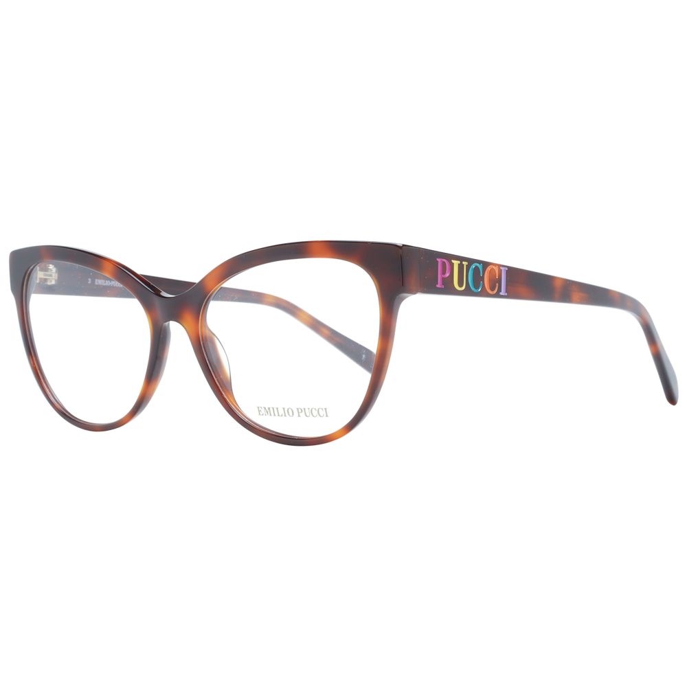 Lunettes (montures) en plastique marron Emilio Pucci