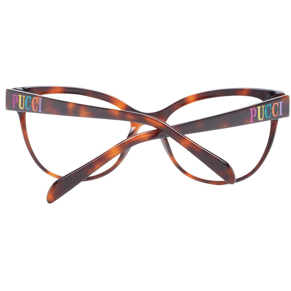 Lunettes (montures) en plastique marron Emilio Pucci