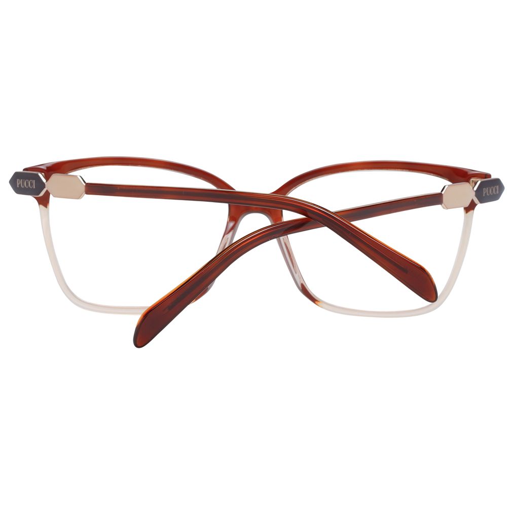 Lunettes (montures) en plastique marron Emilio Pucci