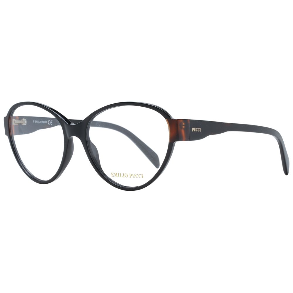 Lunettes (Monture) en plastique noir Emilio Pucci